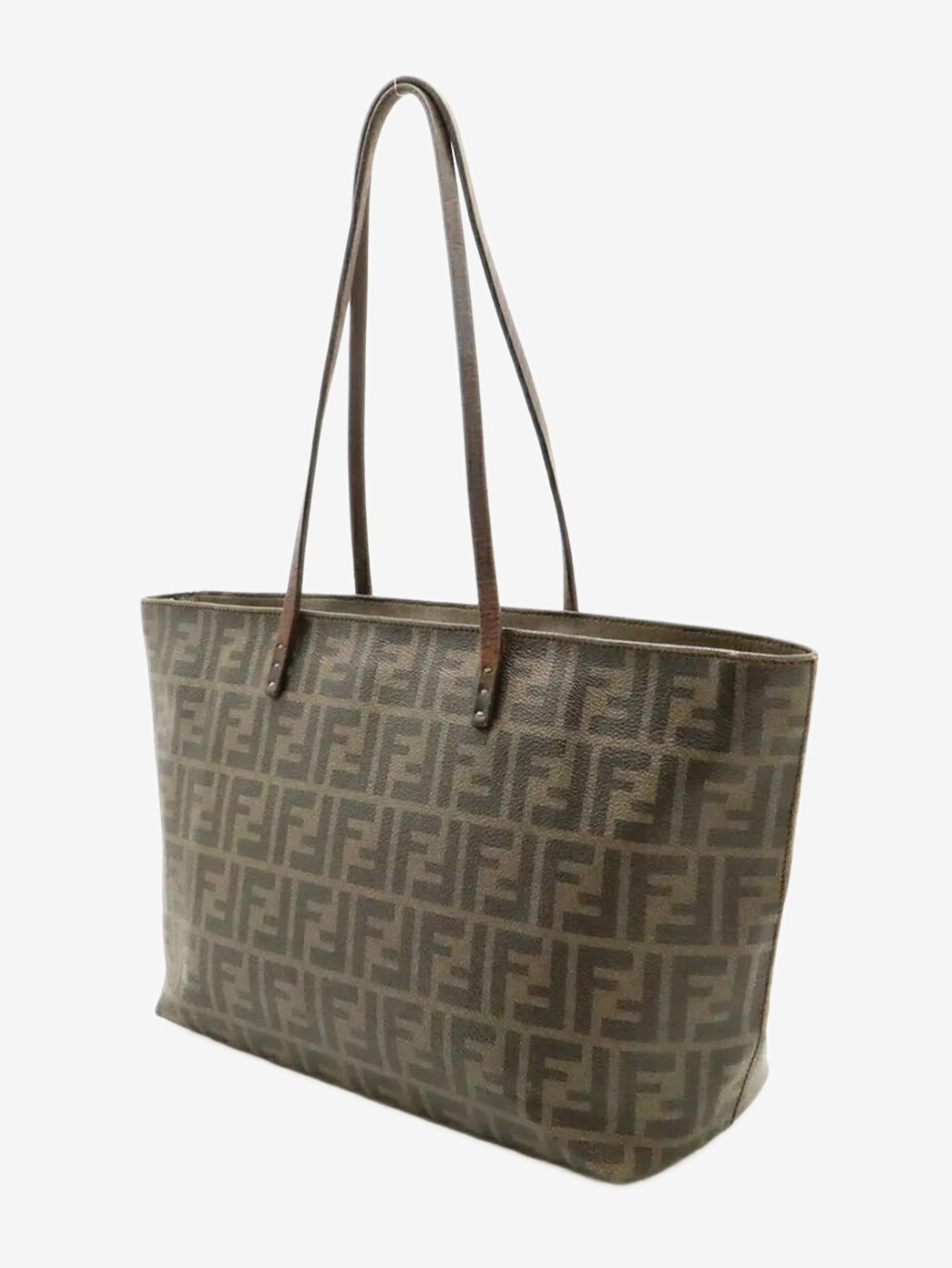 Brown Zucca canvas tote bag - Image 2