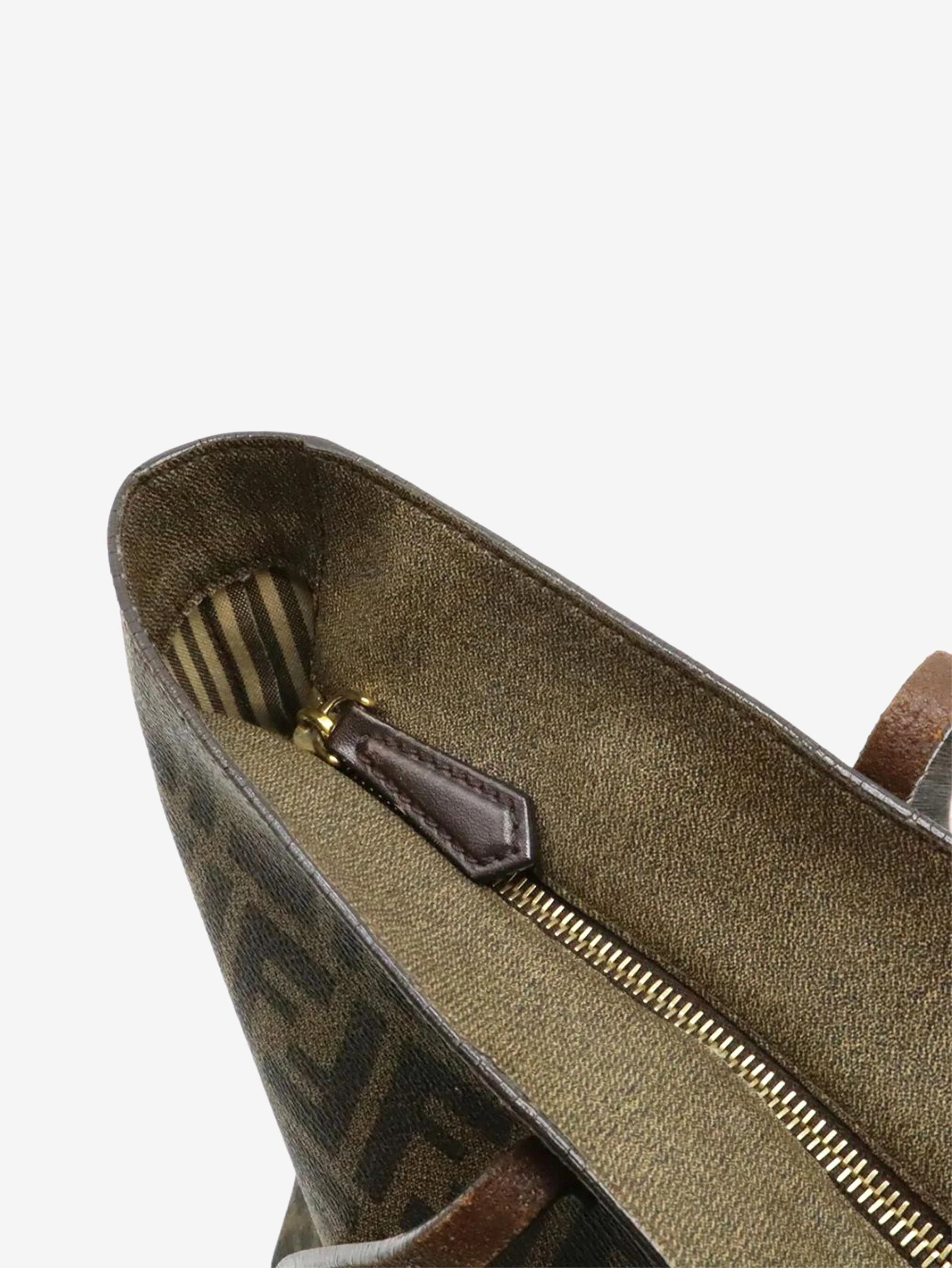 Brown Zucca canvas tote bag - Image 6