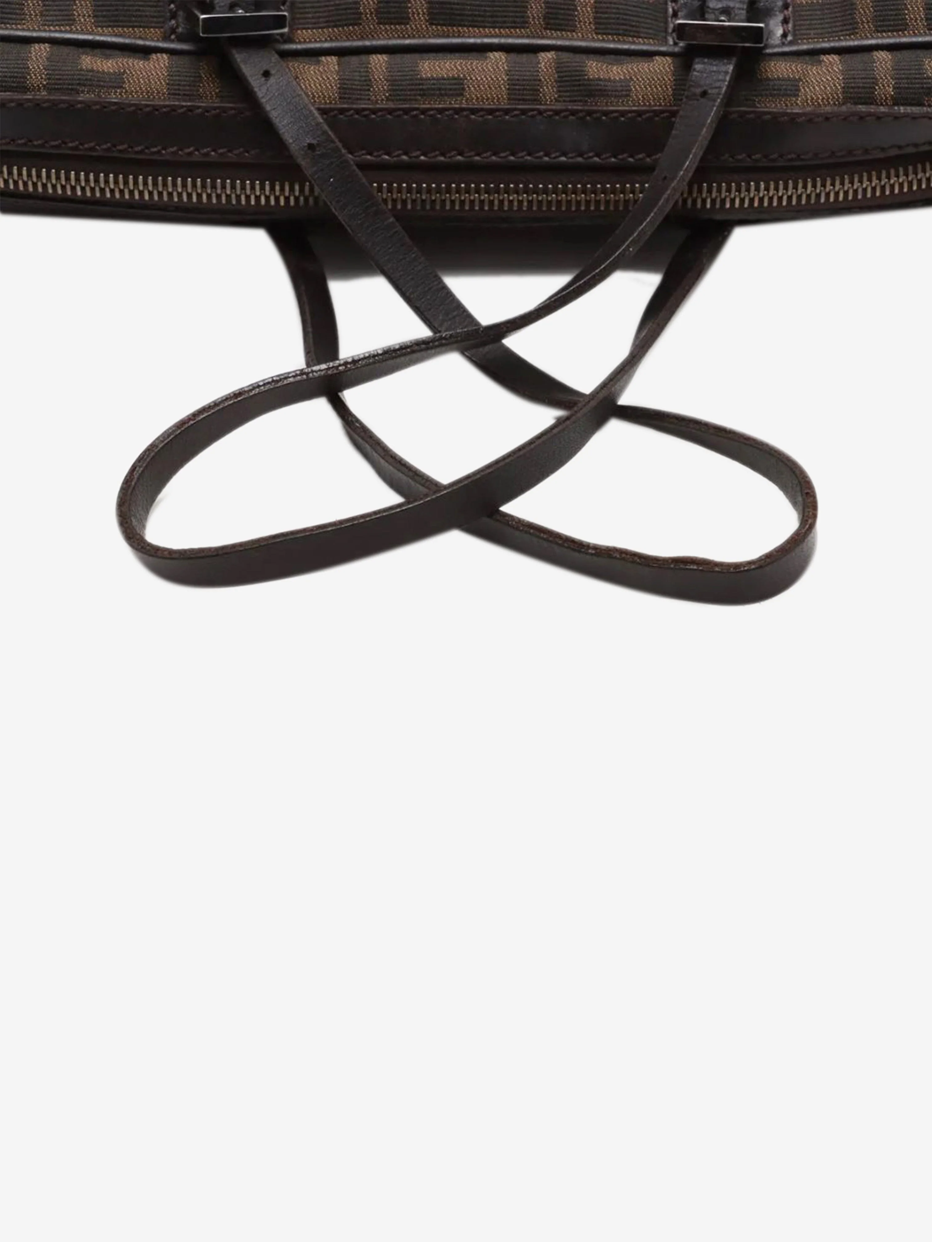 Brown Zucchino canvas and leather canvas bag - Image 5