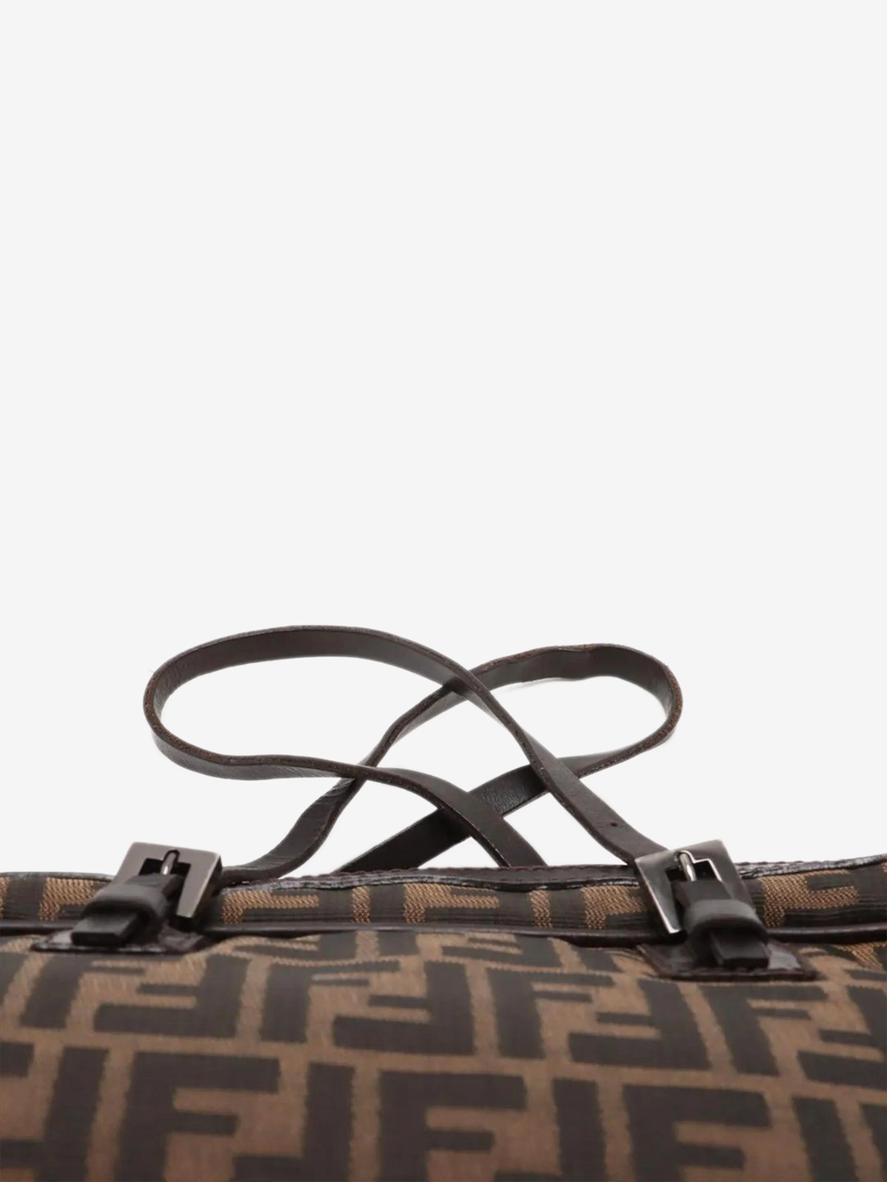 Brown Zucchino canvas and leather canvas bag - Image 6
