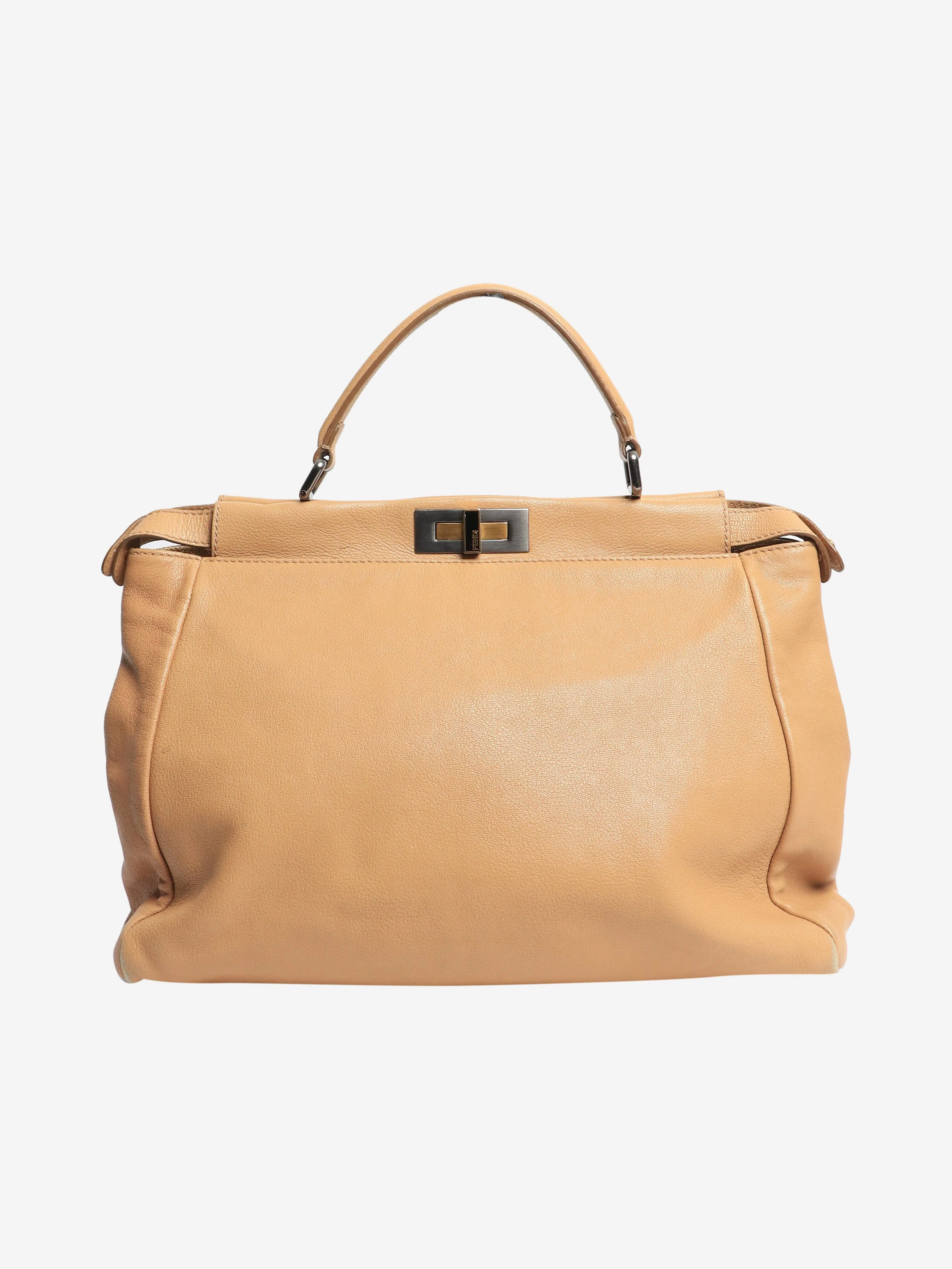 Neutral Peekaboo leather bag