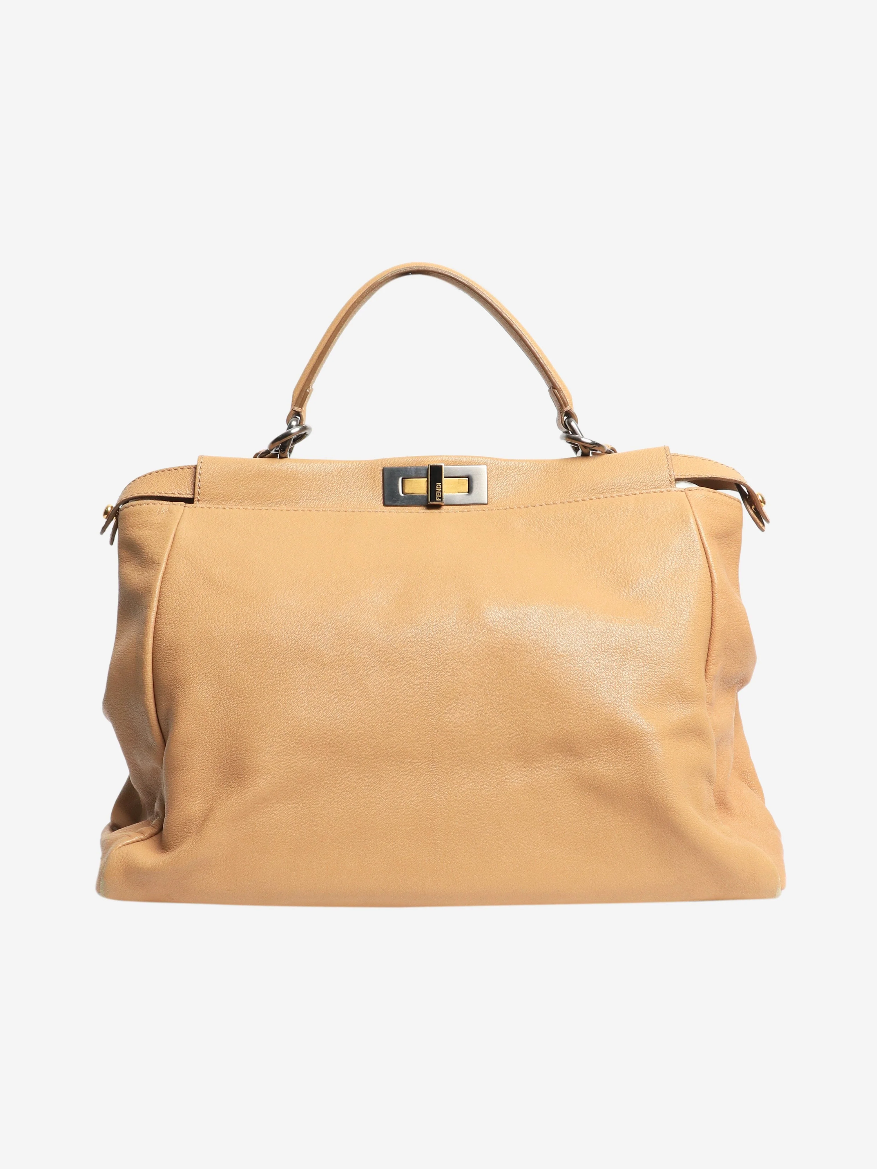 Neutral Peekaboo leather bag - Image 3