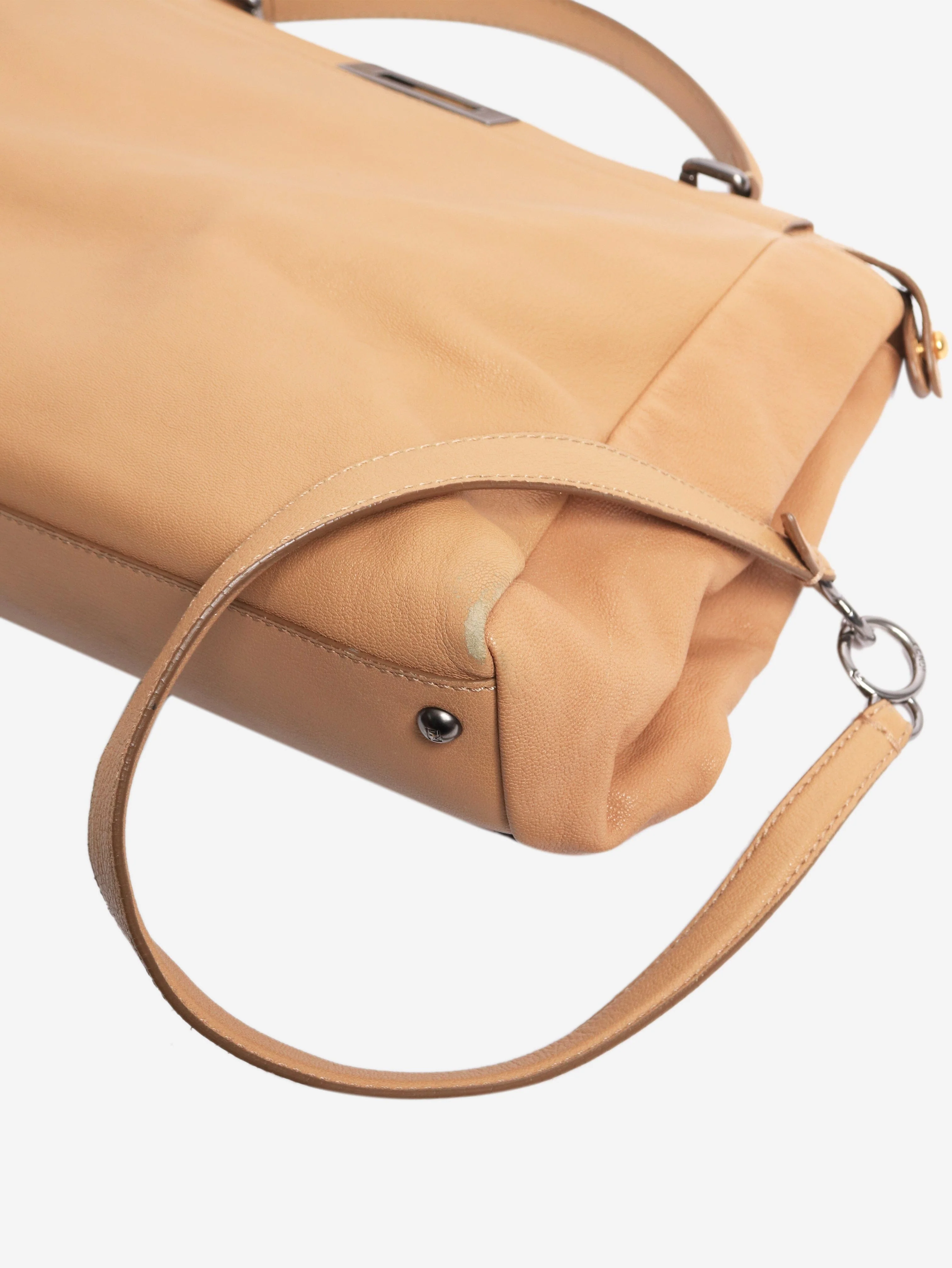 Neutral Peekaboo leather bag - Image 8