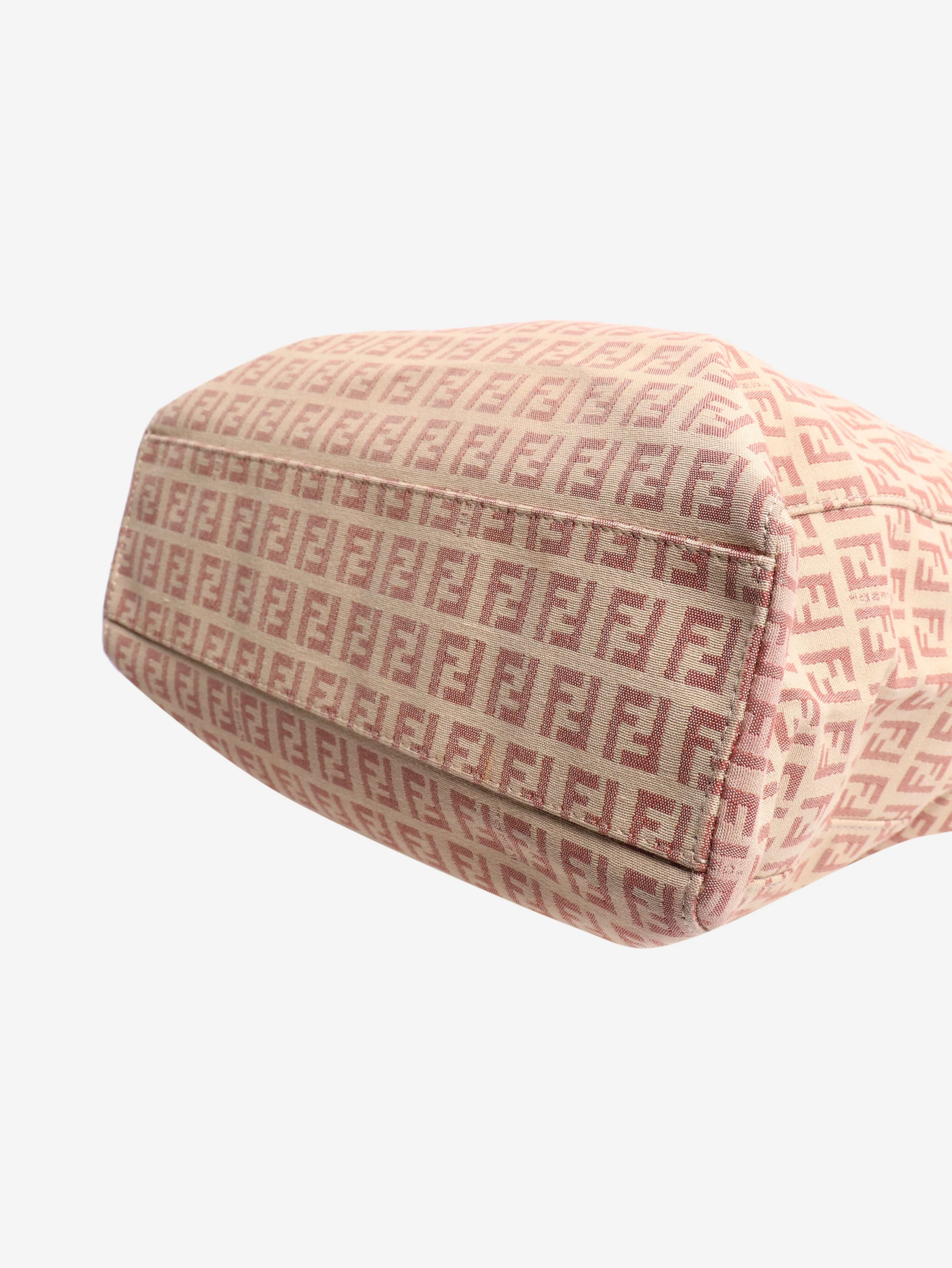 Pink and beige FF Zucca tote - Image 4