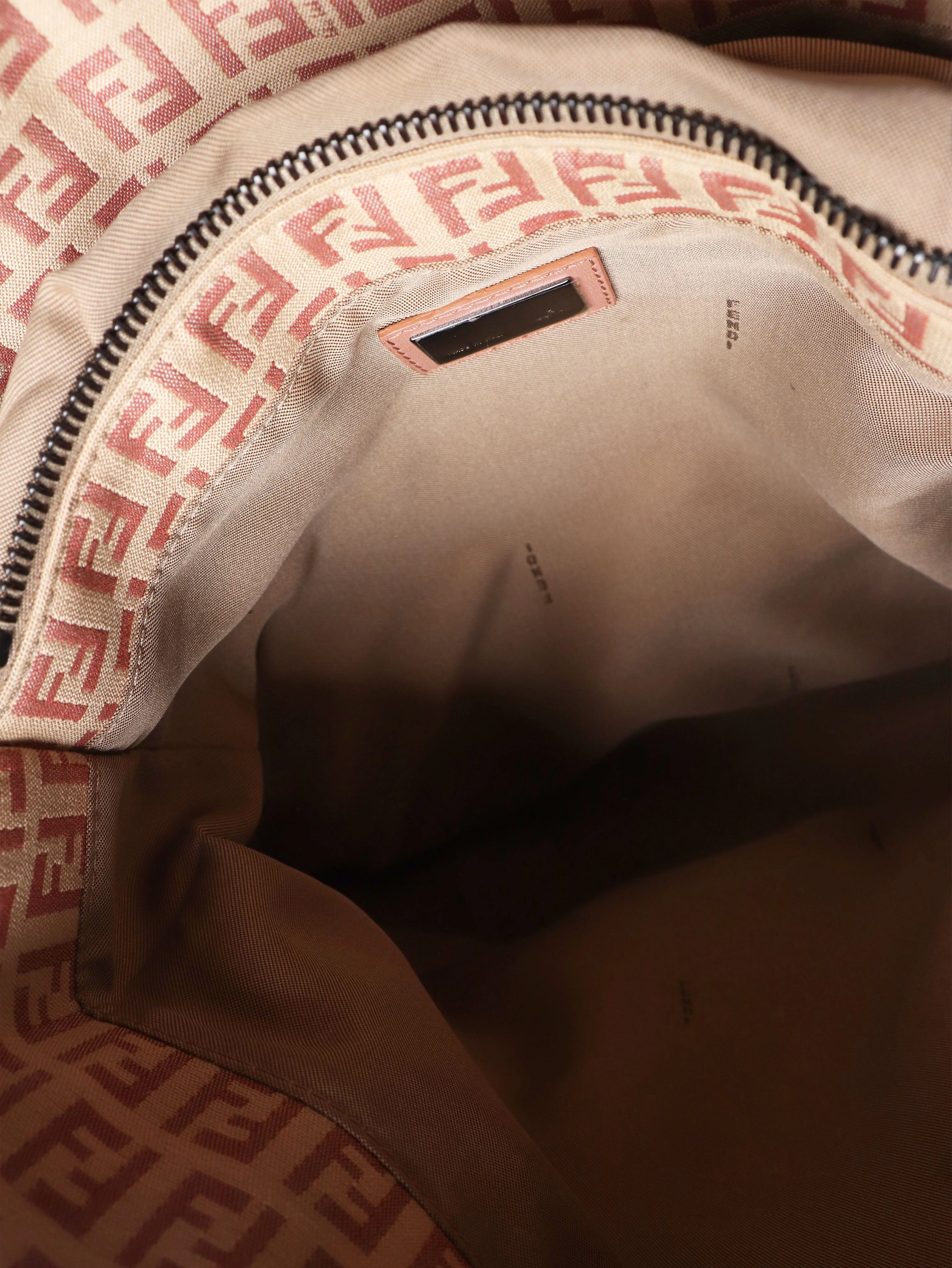 Pink and beige FF Zucca tote - Image 5