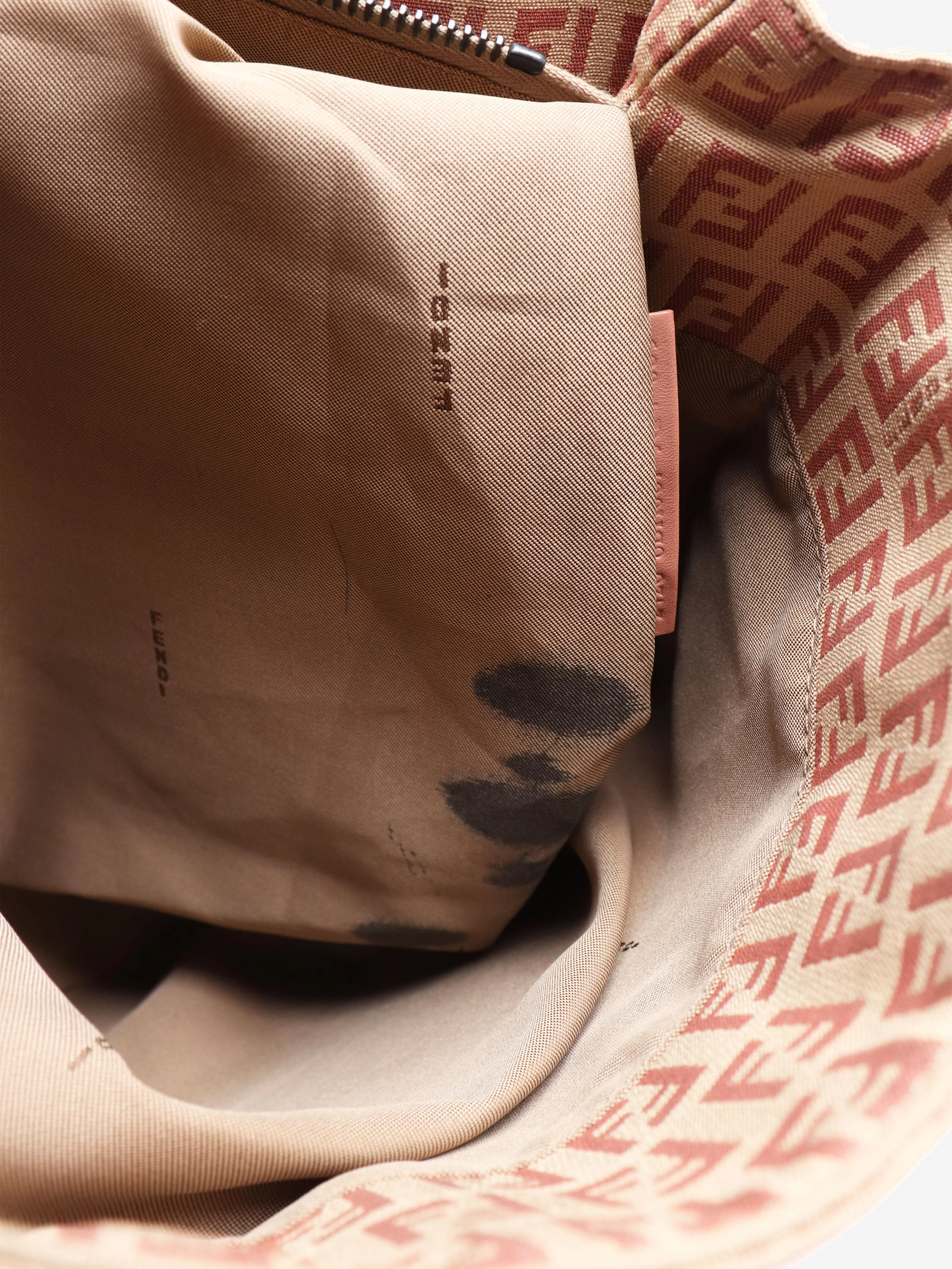 Pink and beige FF Zucca tote - Image 6