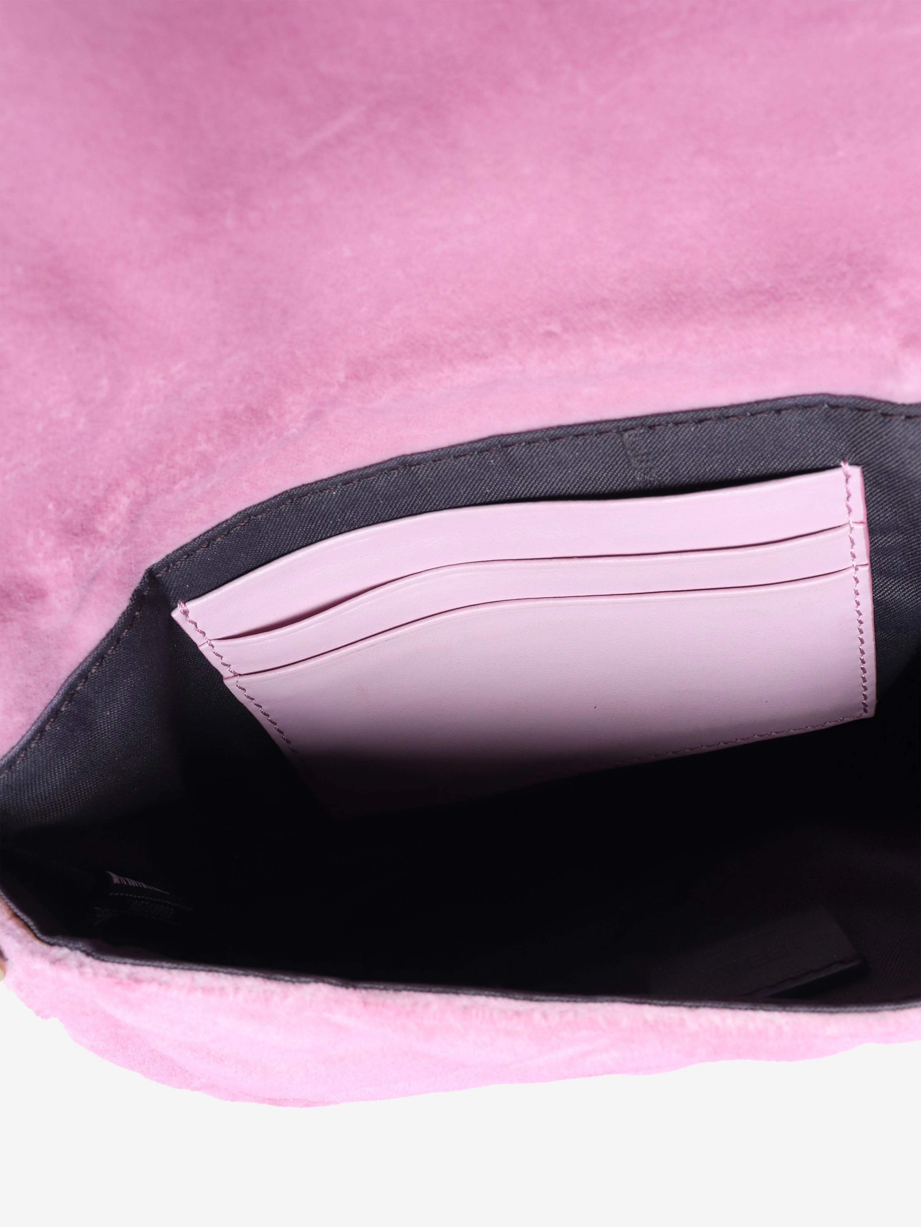 Pink velvet mini baguette bag - Image 9