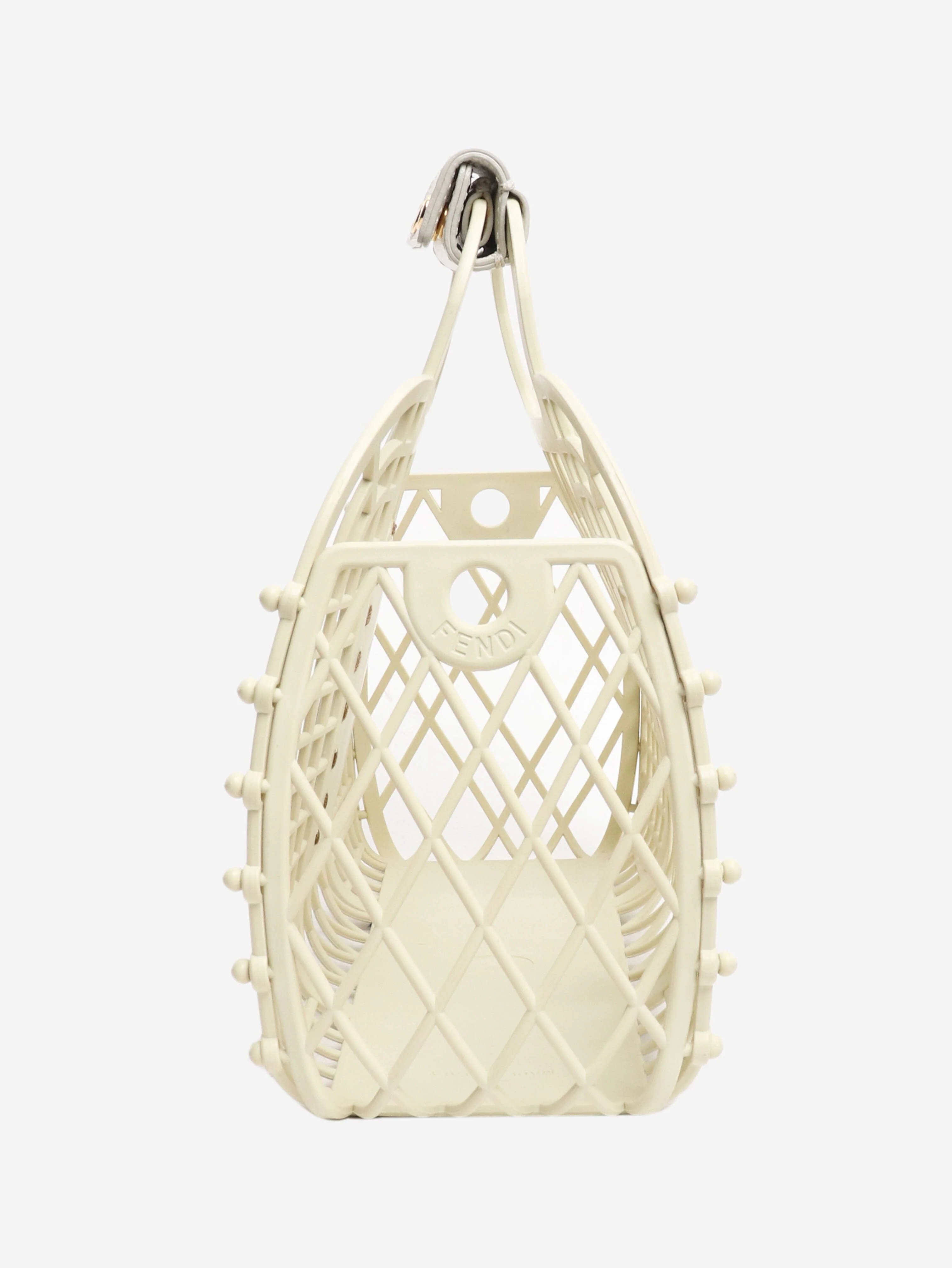 White mini basket tote - Image 2