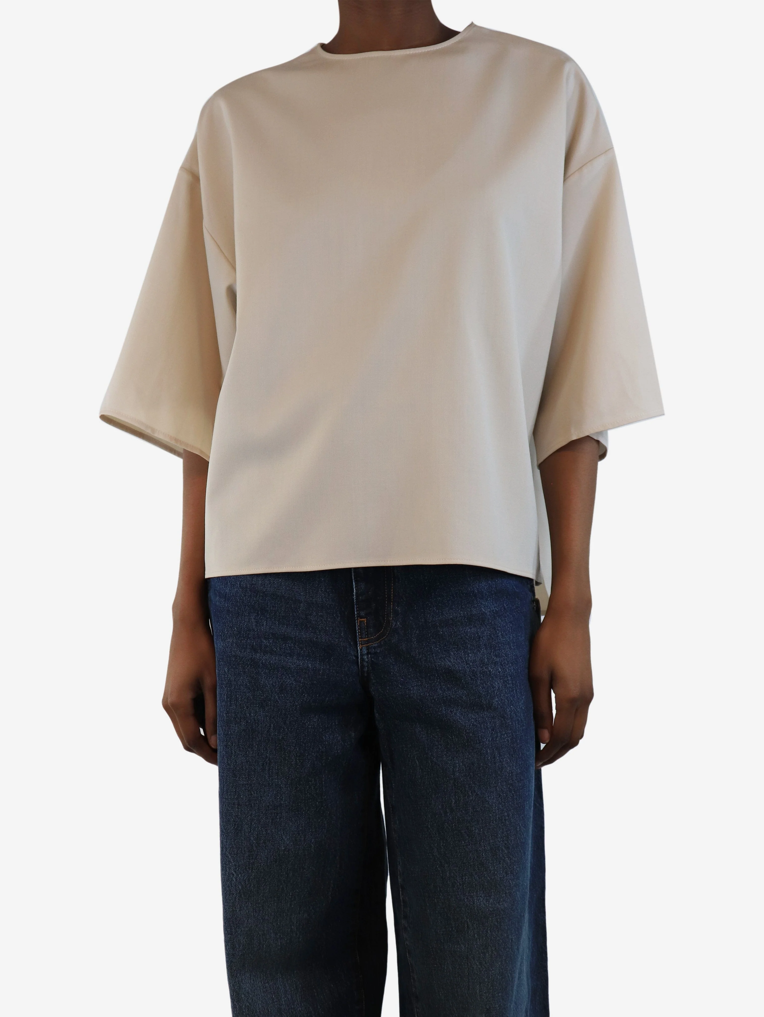 Cream flowy top - size XS
