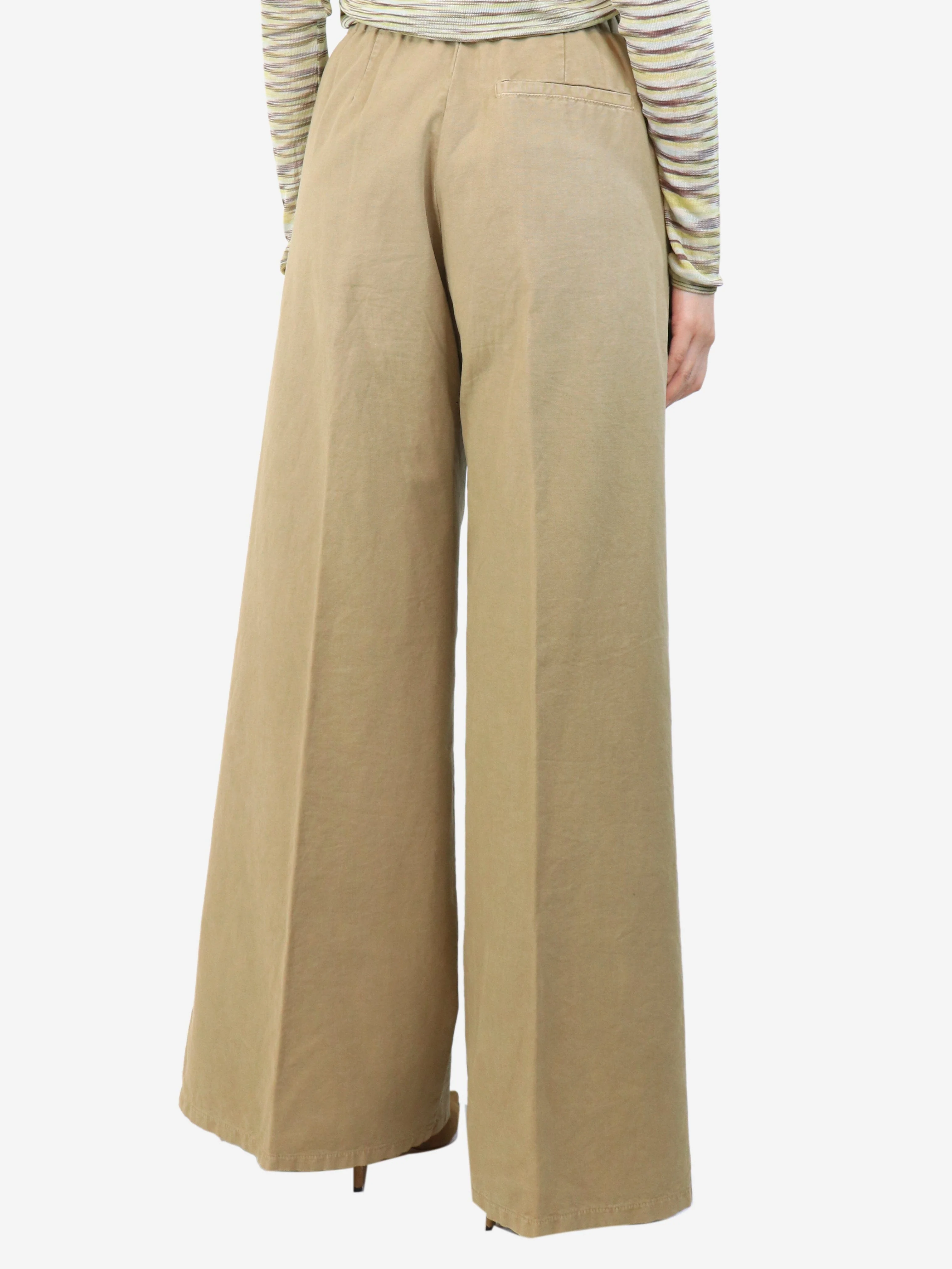 Neutral straight leg trousers - size UK 10 - Image 3