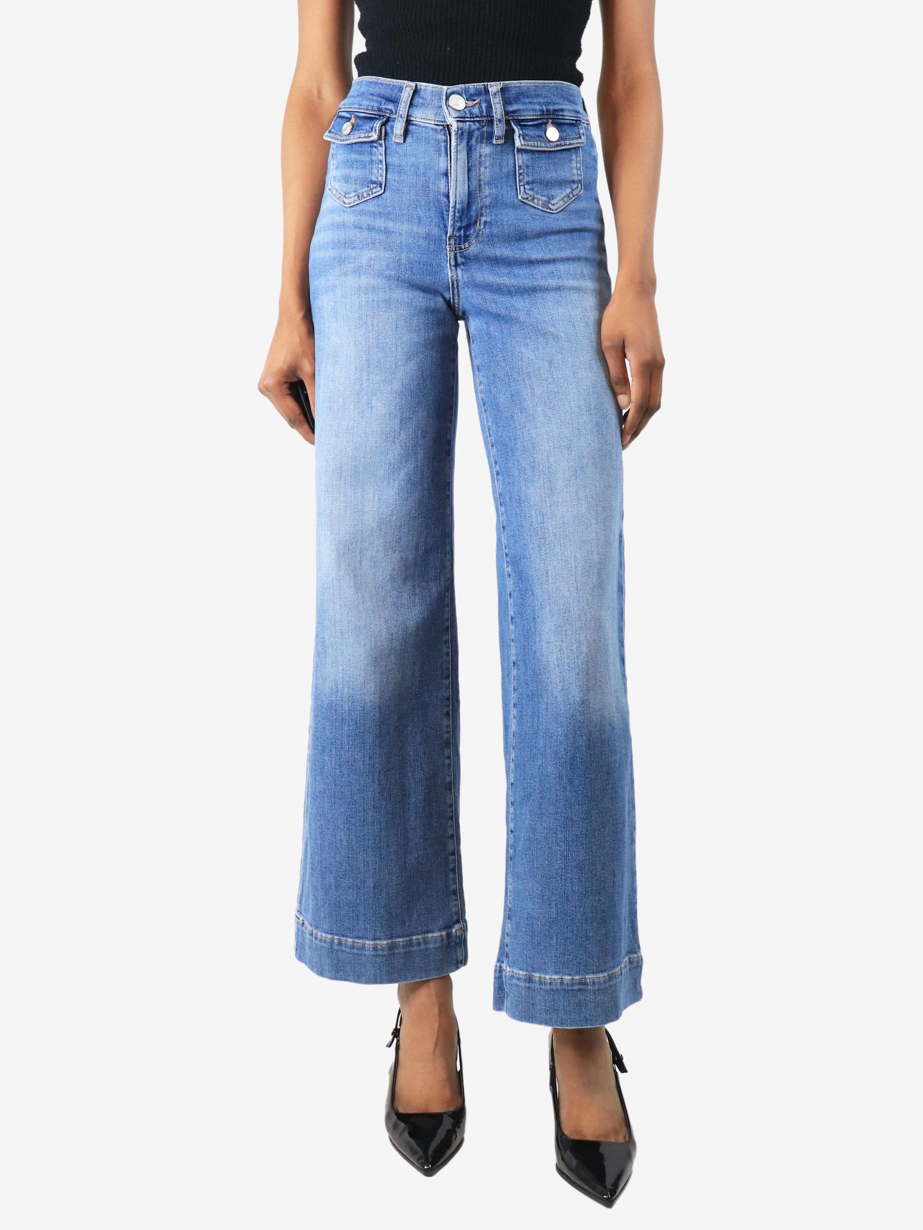Blue Le Slim Palazzo pocket jeans - size UK 6