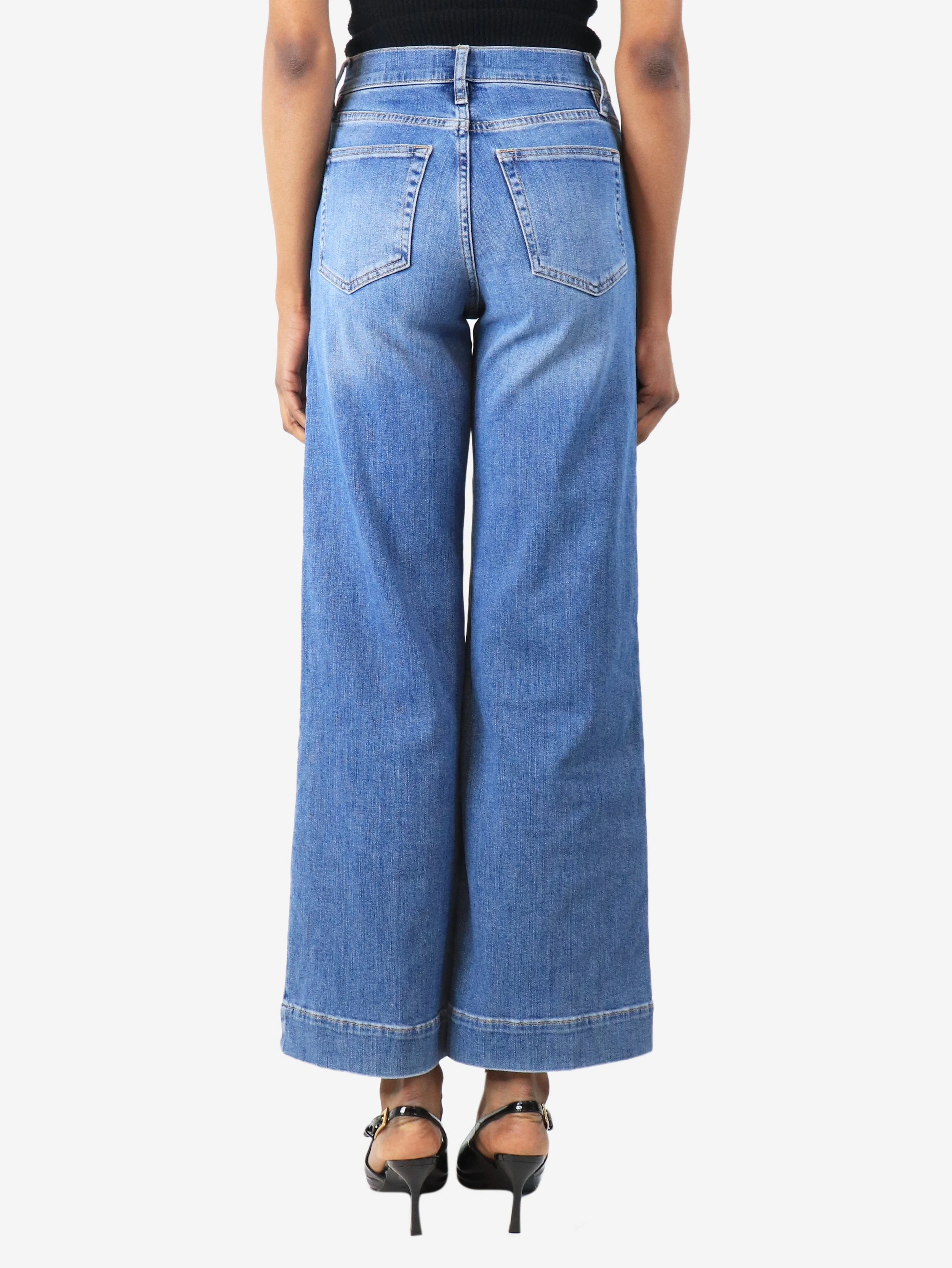 Blue Le Slim Palazzo pocket jeans - size UK 6 - Image 3