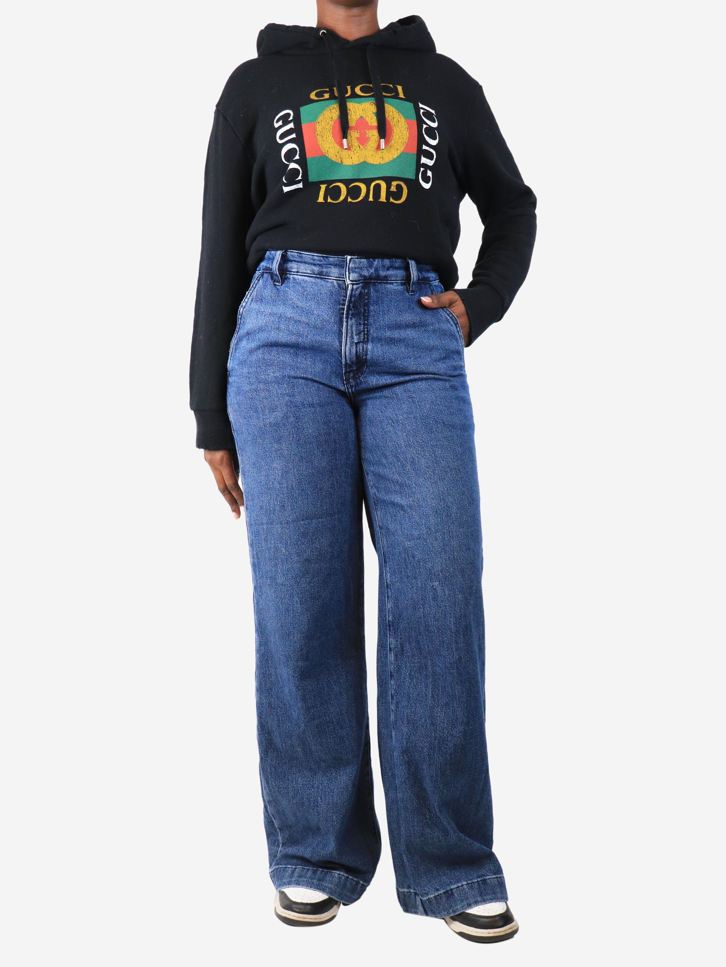 Blue wide leg jeans - size UK 10 - Image 2