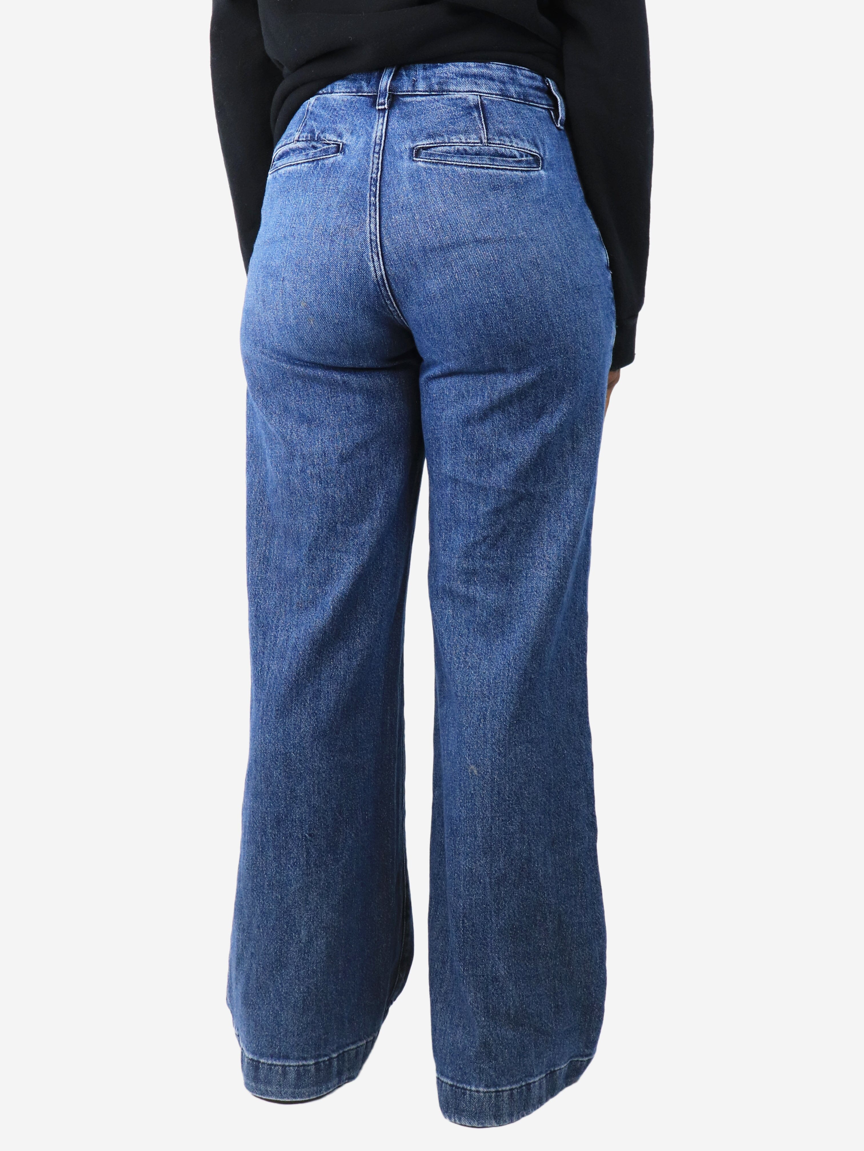 Blue wide leg jeans - size UK 10 - Image 3