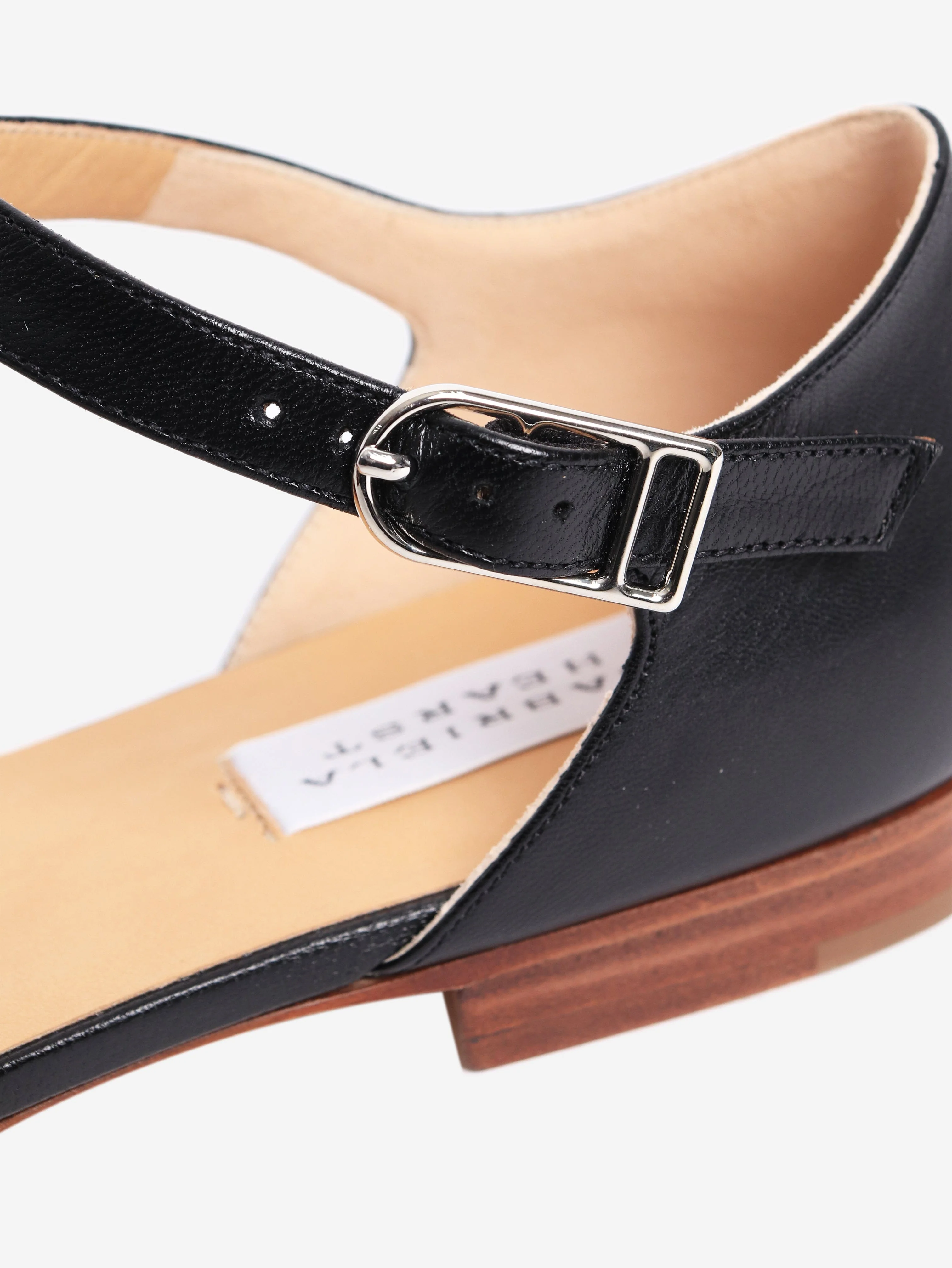 Black leather sandals - size EU 39 (UK 6) - Image 5