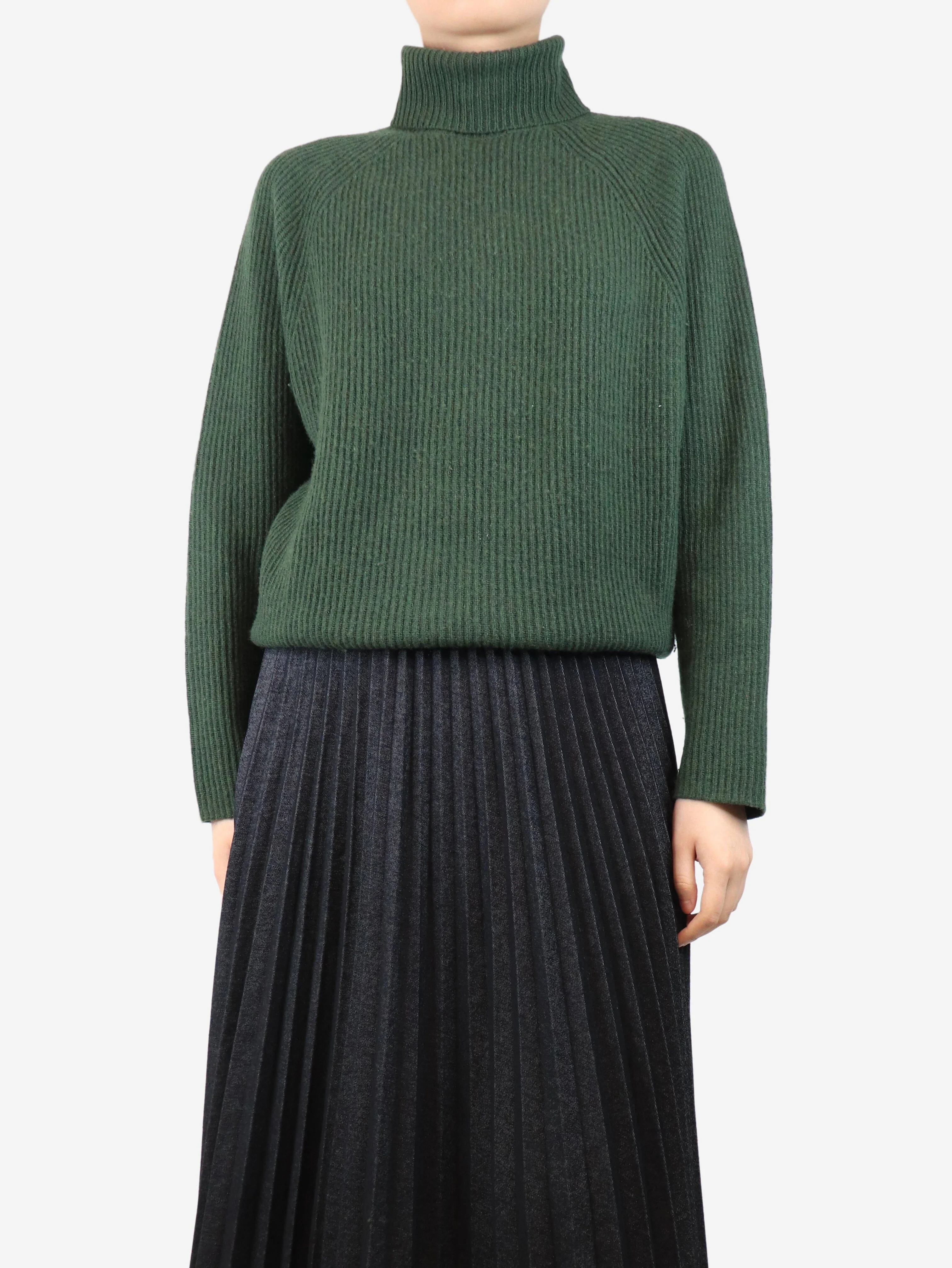 Green turtleneck sweater - size S - Image 3