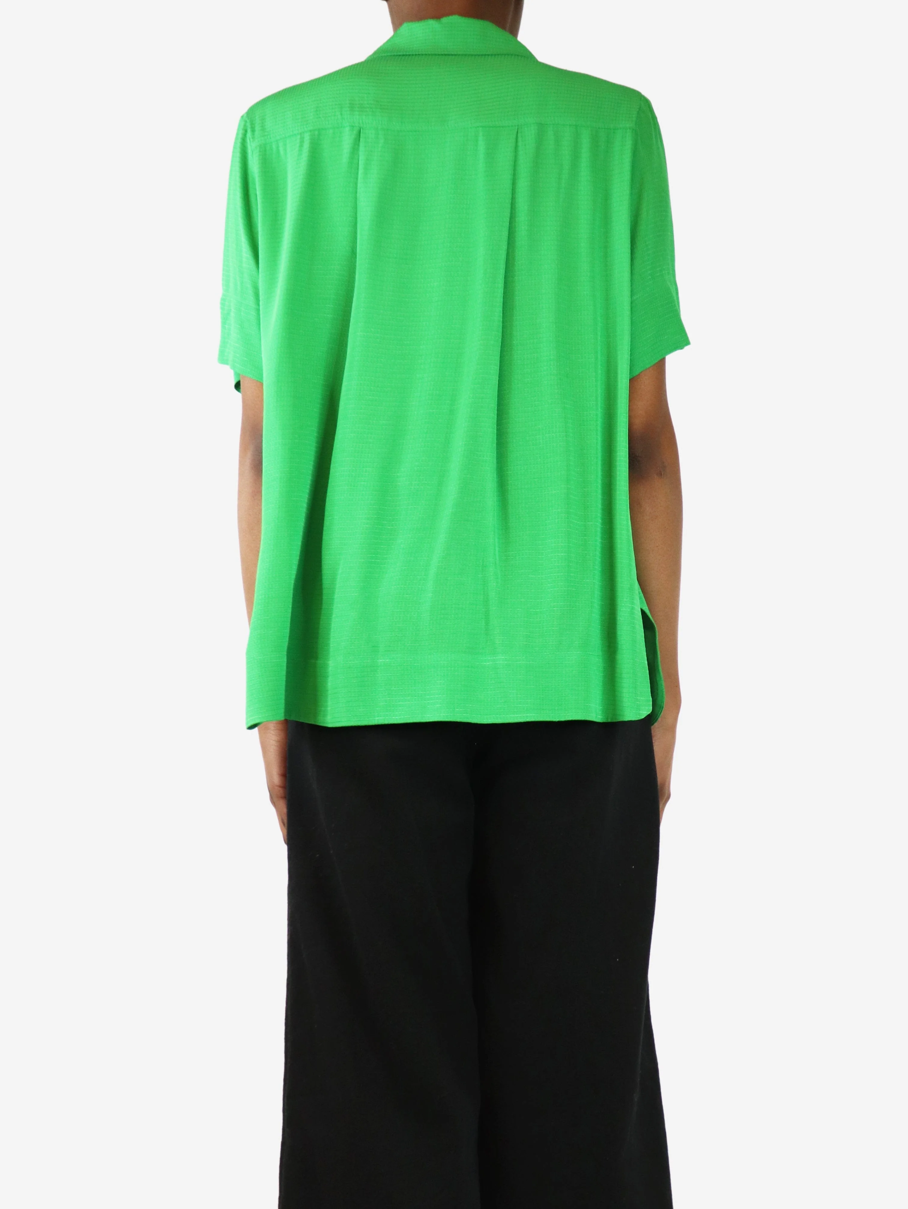 Green short-sleeved ripstop pocket shirt - size UK 6 - Image 2