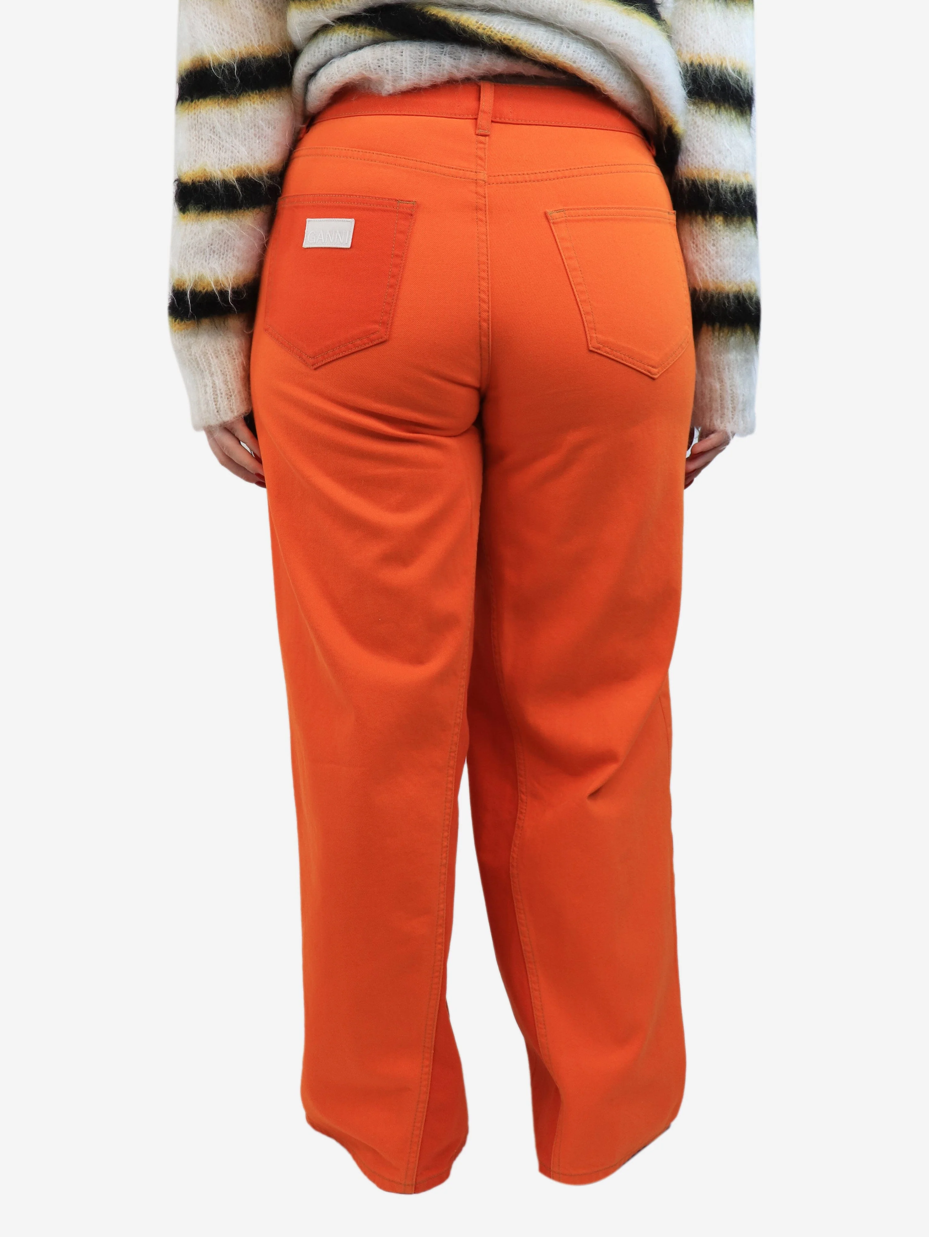 Orange Jozey wide-leg jeans - size UK 12 - Image 3