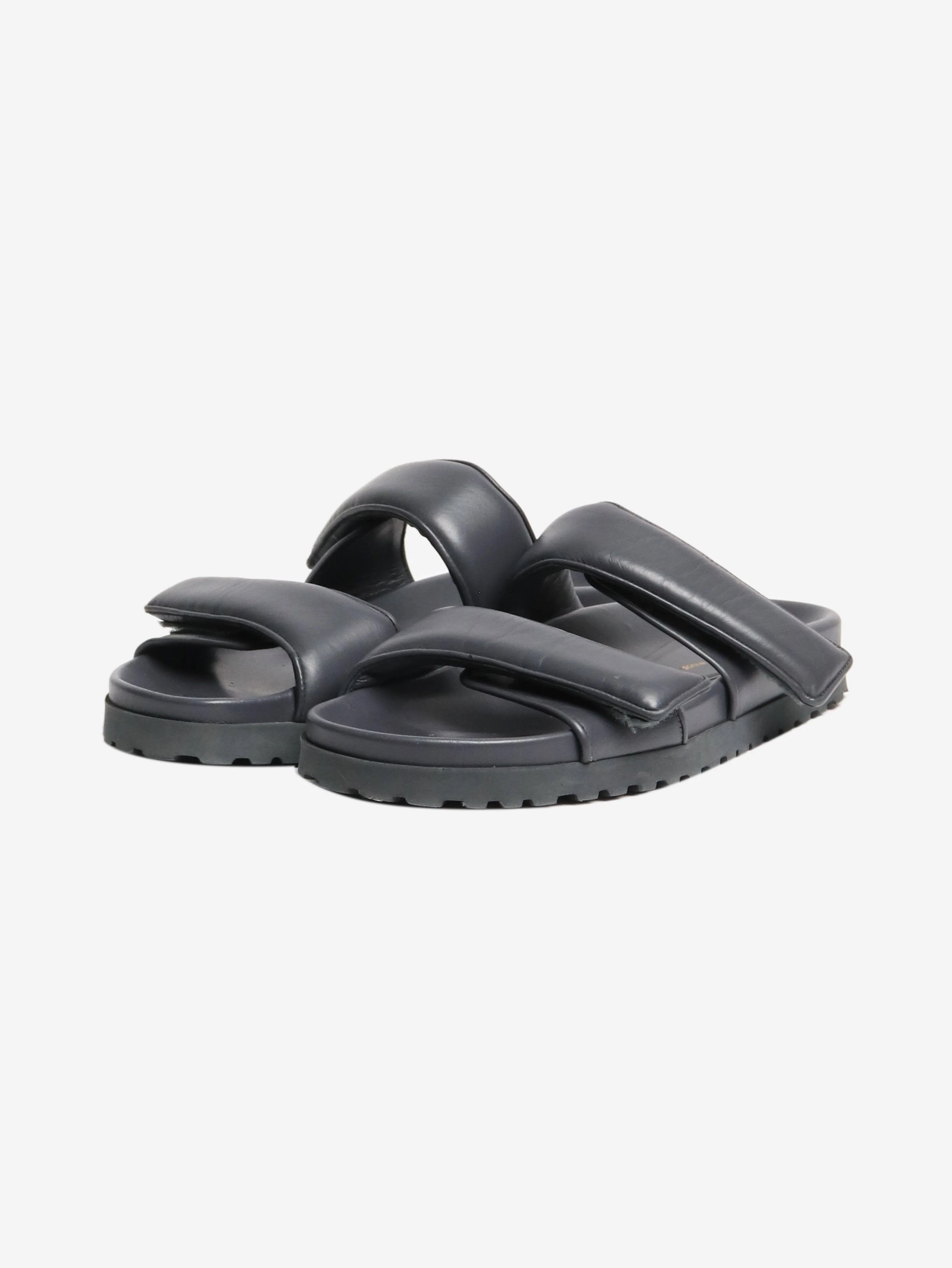 Dark grey padded strap sandals - size EU 40 - Image 2