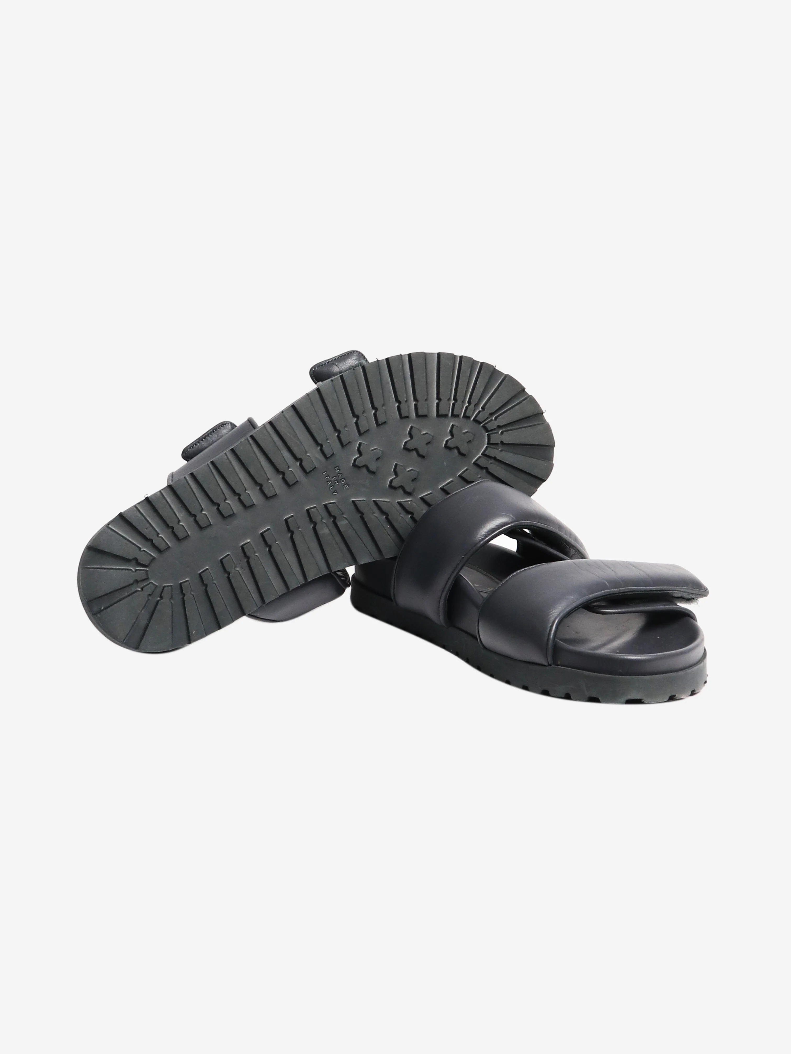 Dark grey padded strap sandals - size EU 40 - Image 6