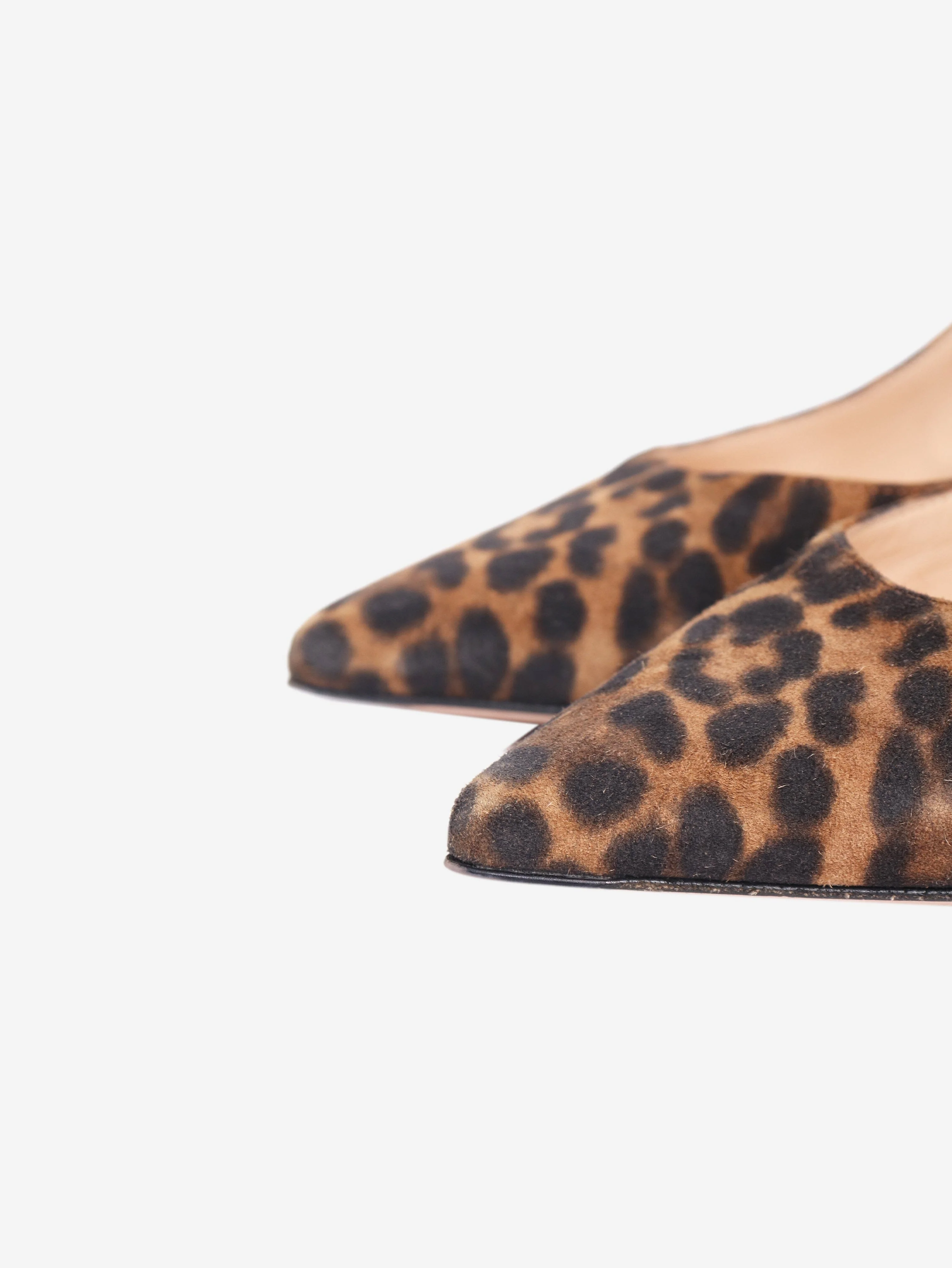Brown suede leopard print pumps - size EU 36.5 (UK 3.5) - Image 4
