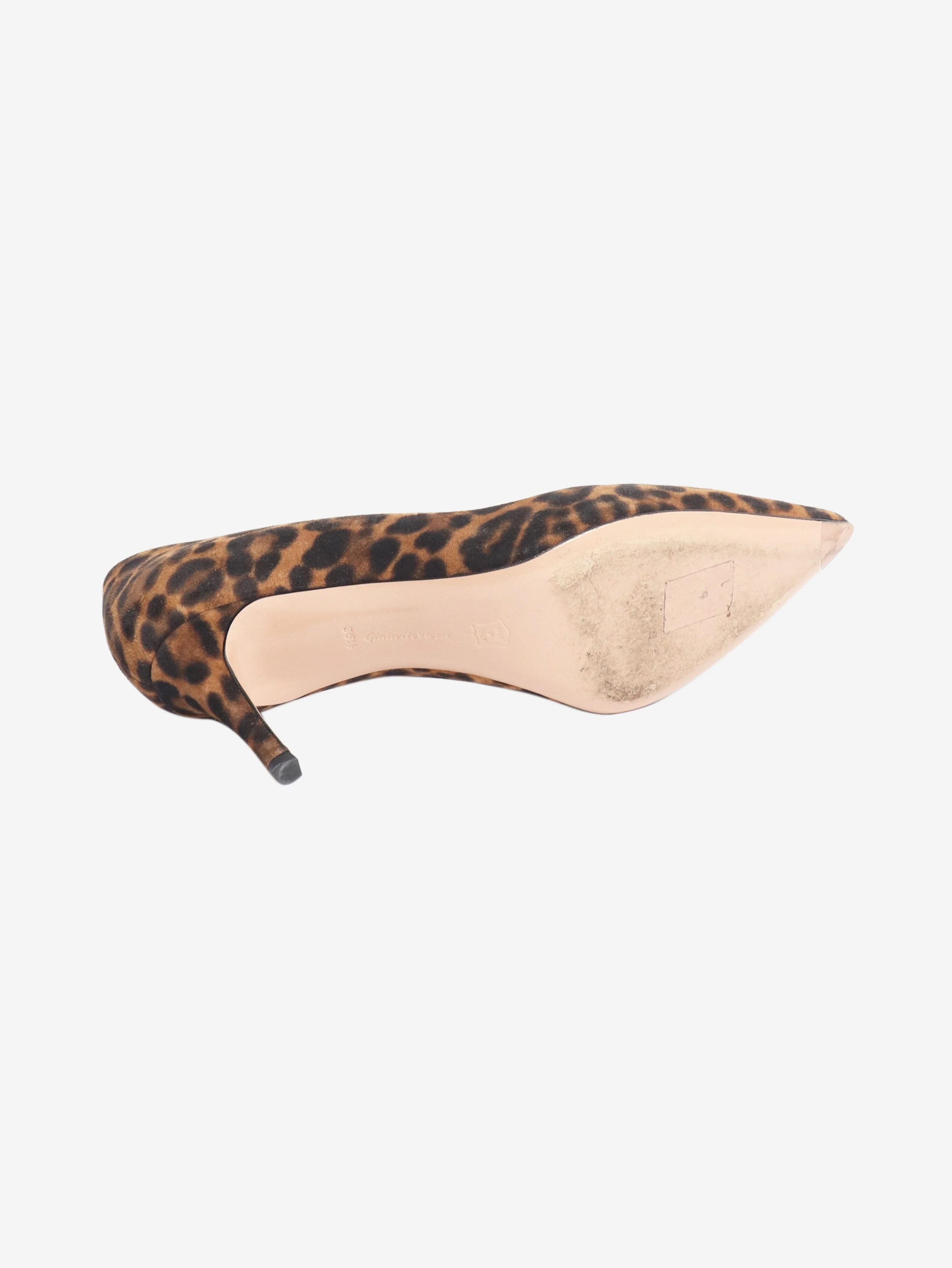 Brown suede leopard print pumps - size EU 36.5 (UK 3.5) - Image 5
