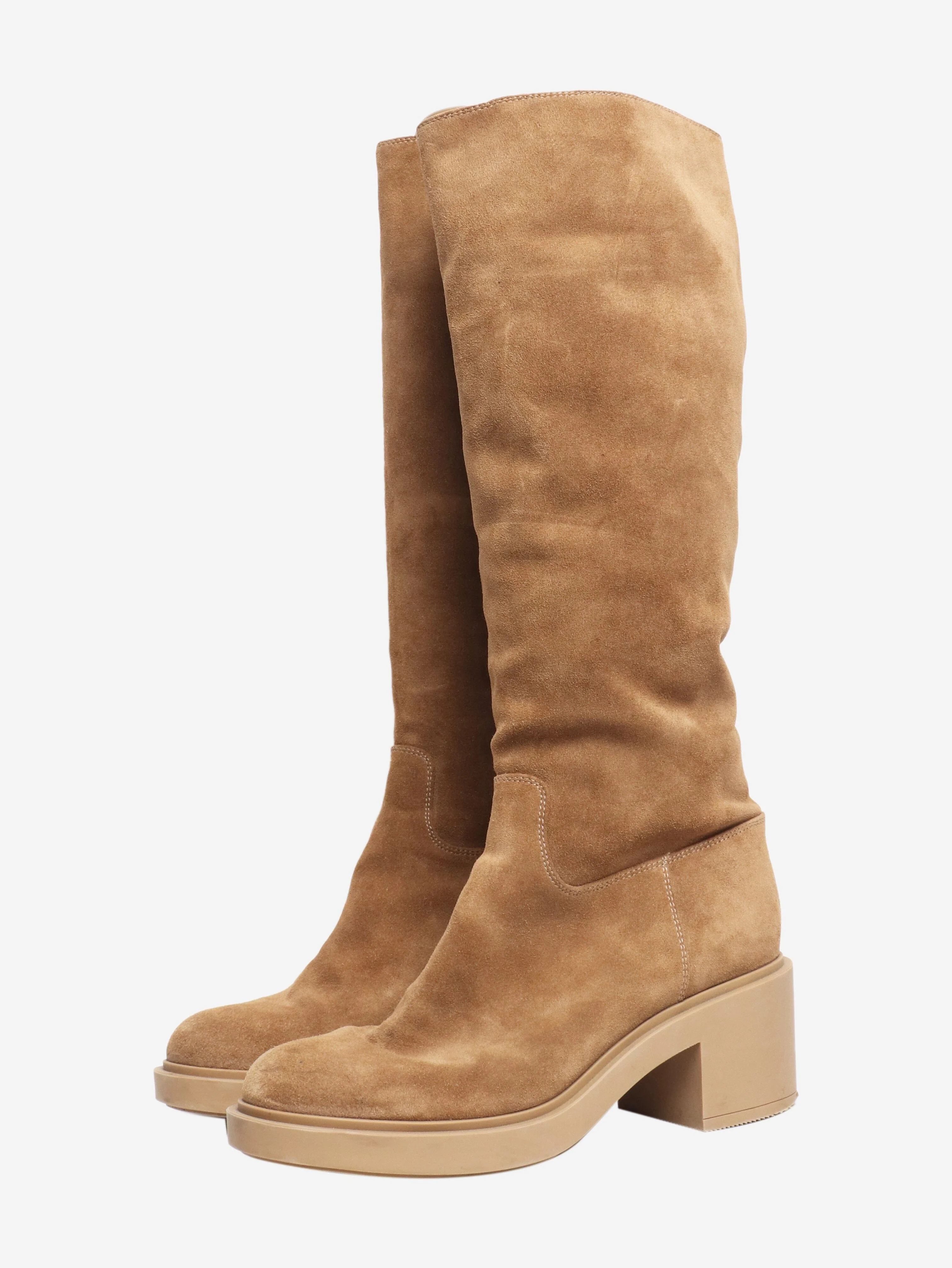 Camel Hynde knee-high boots - size EU 38.5 - Image 2