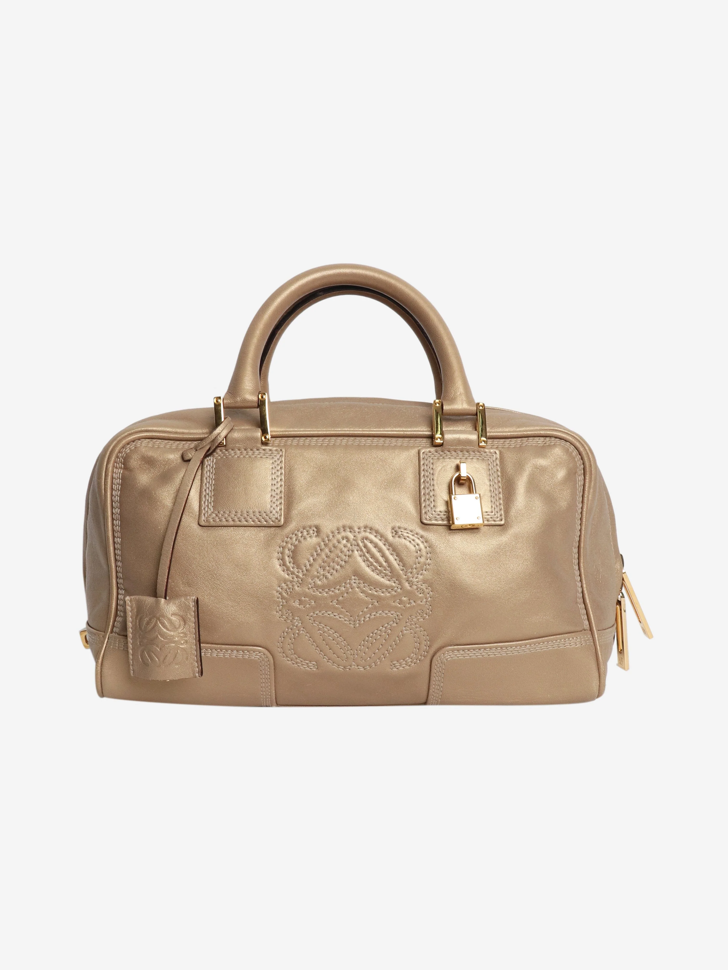 Gold Amazona leather bag