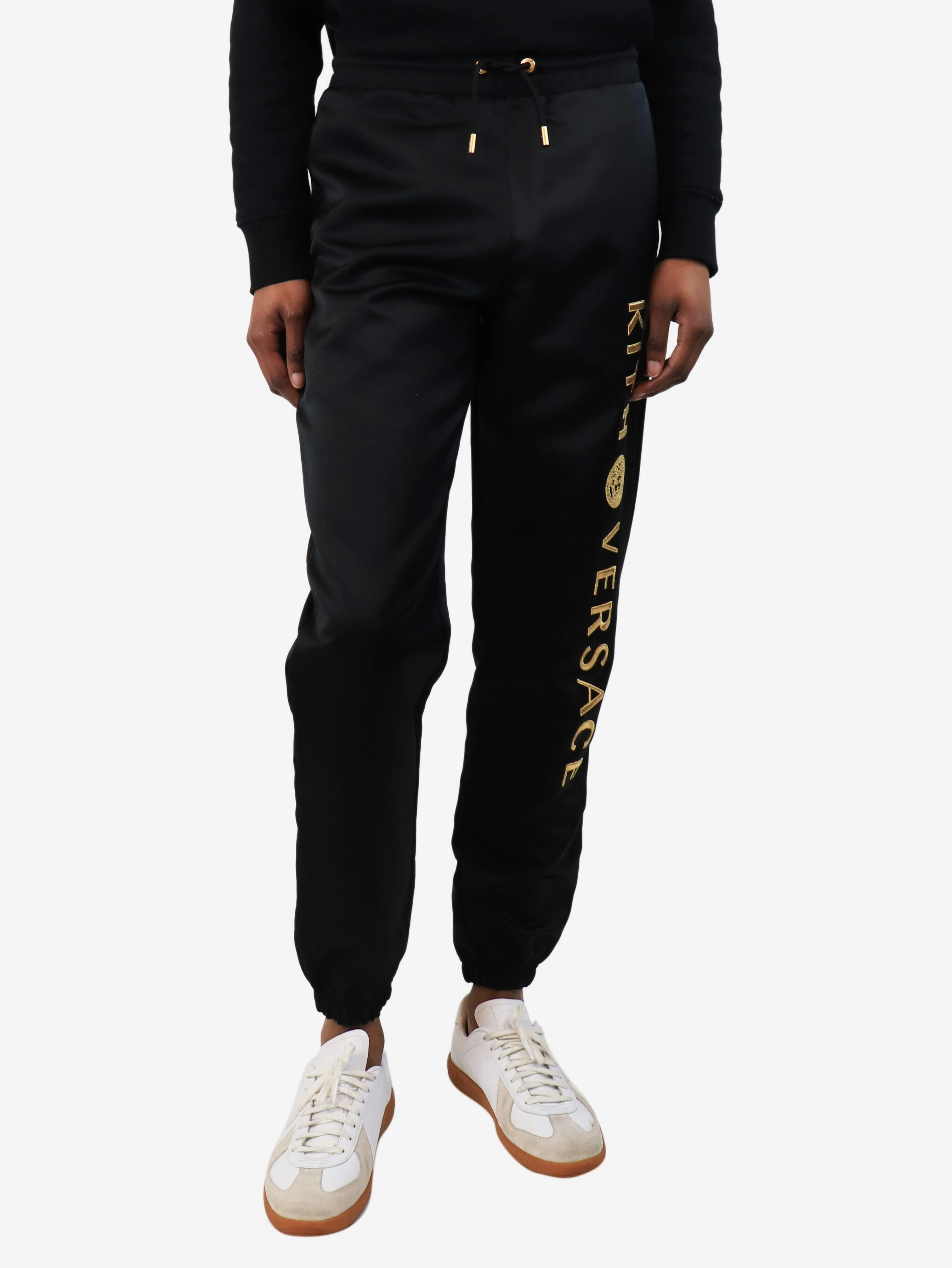 Gold embroidered sweatpants - size UK 6