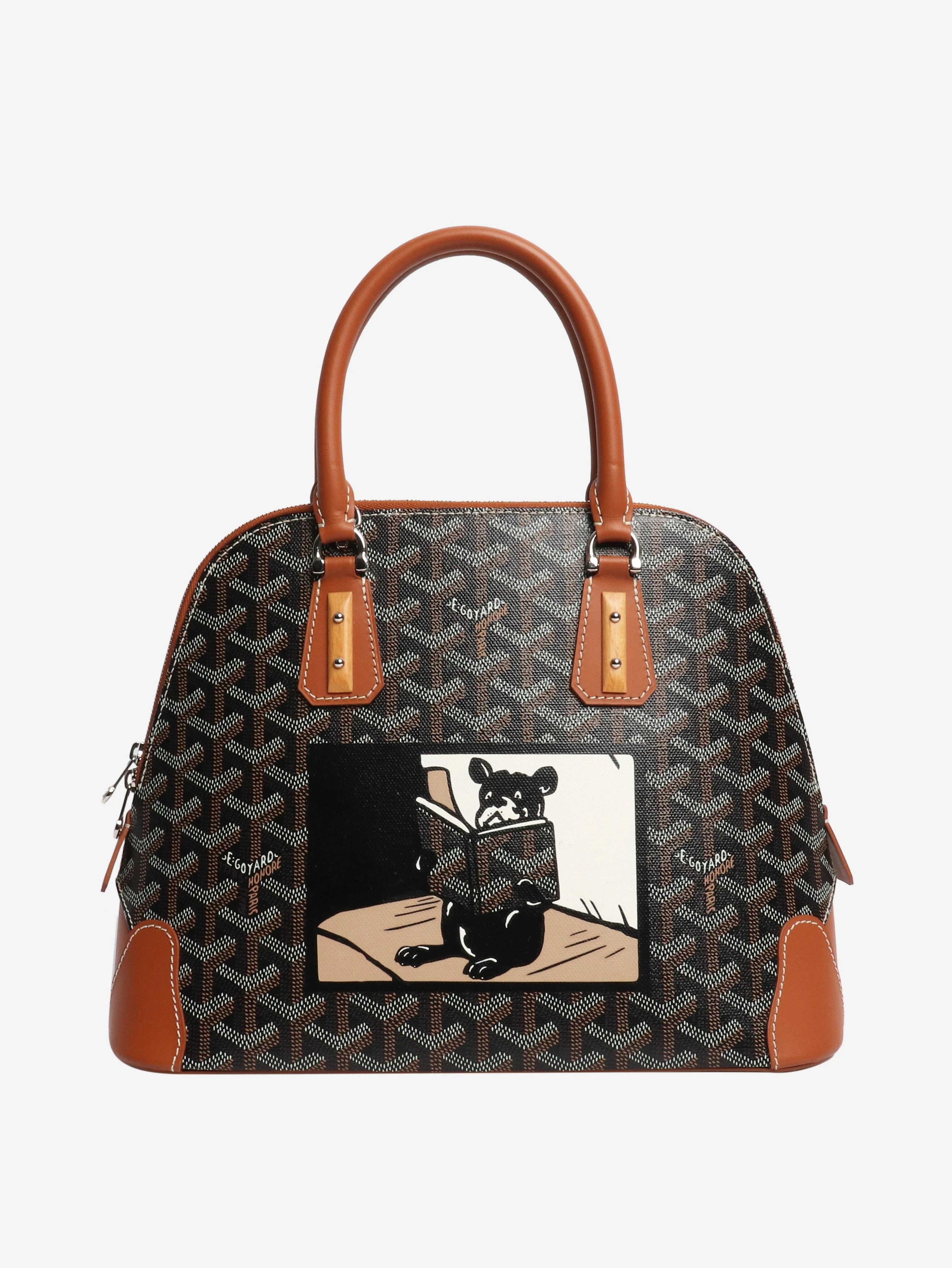 Brown Vendome top handle bag