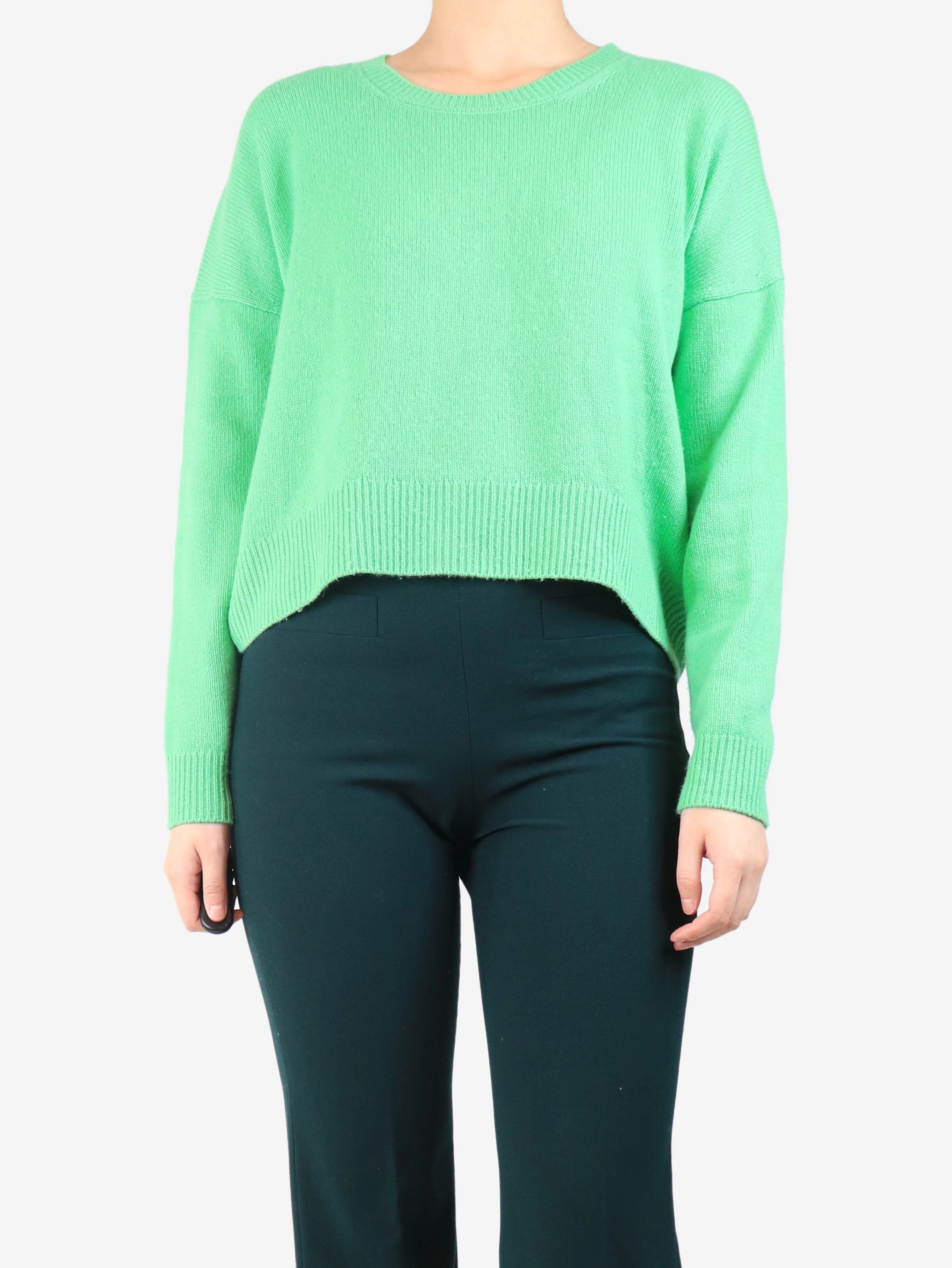 Green cashmere sweater - size S