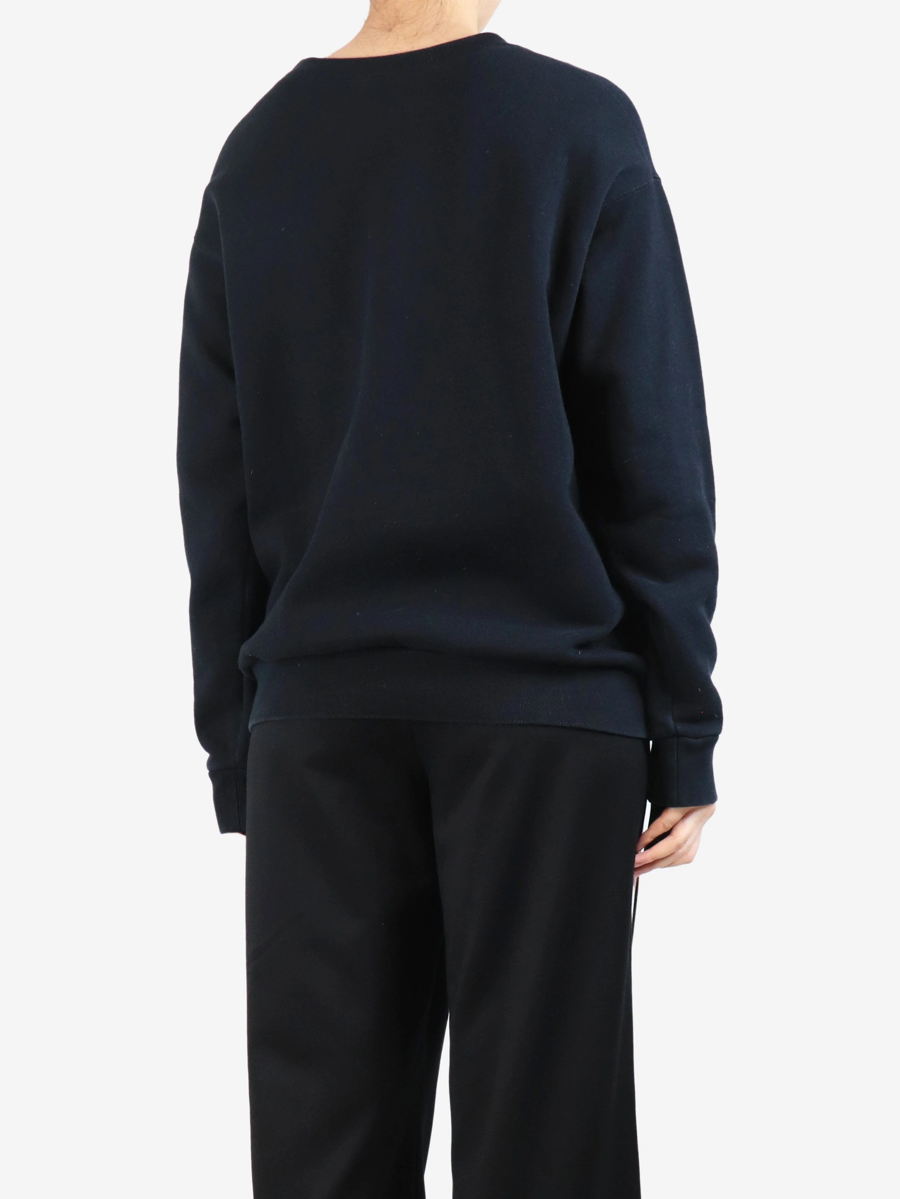 Black cat motif sweatshirt - size S - Image 2