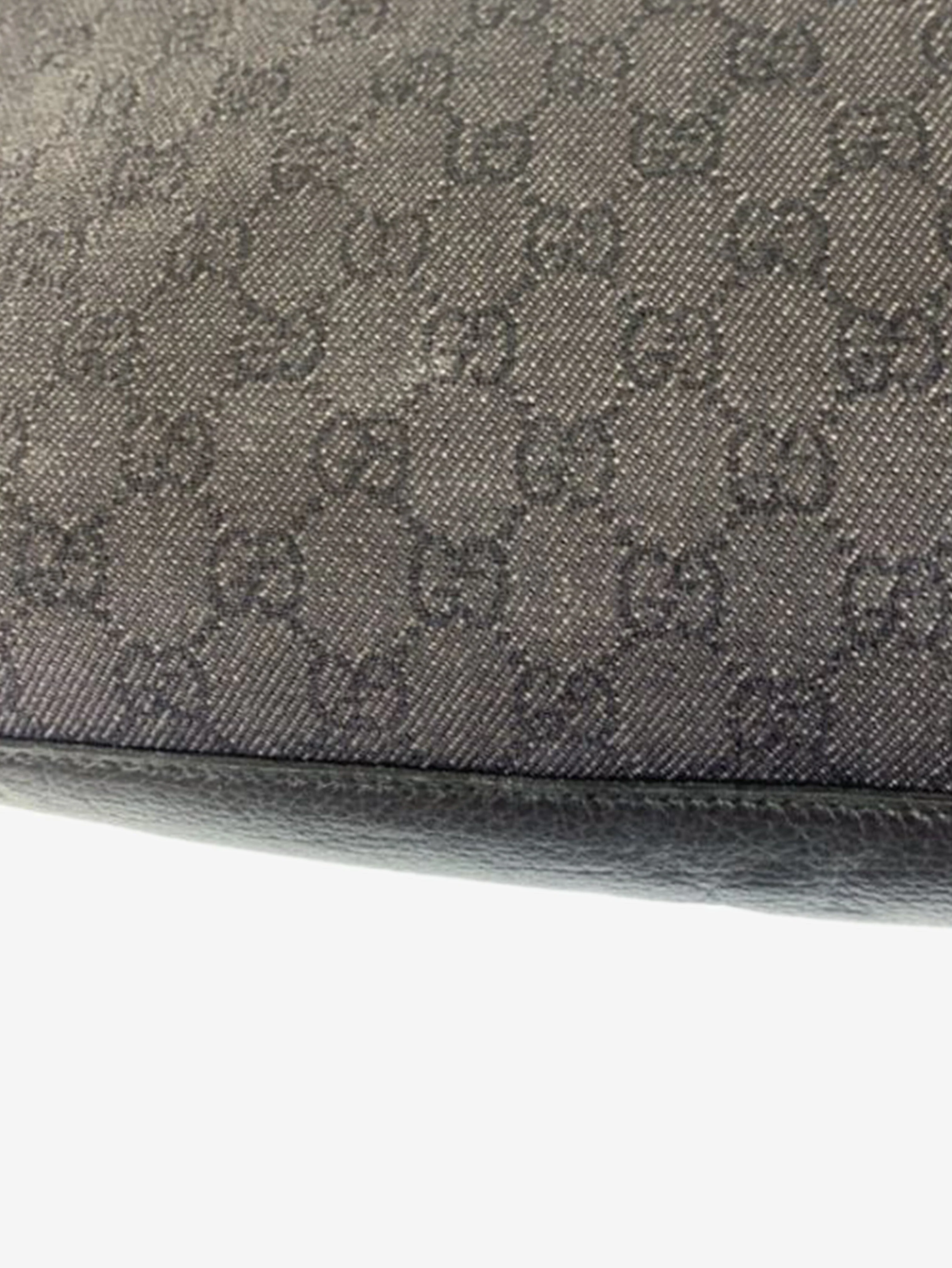 Black GG canvas and leather tote bag - Image 11