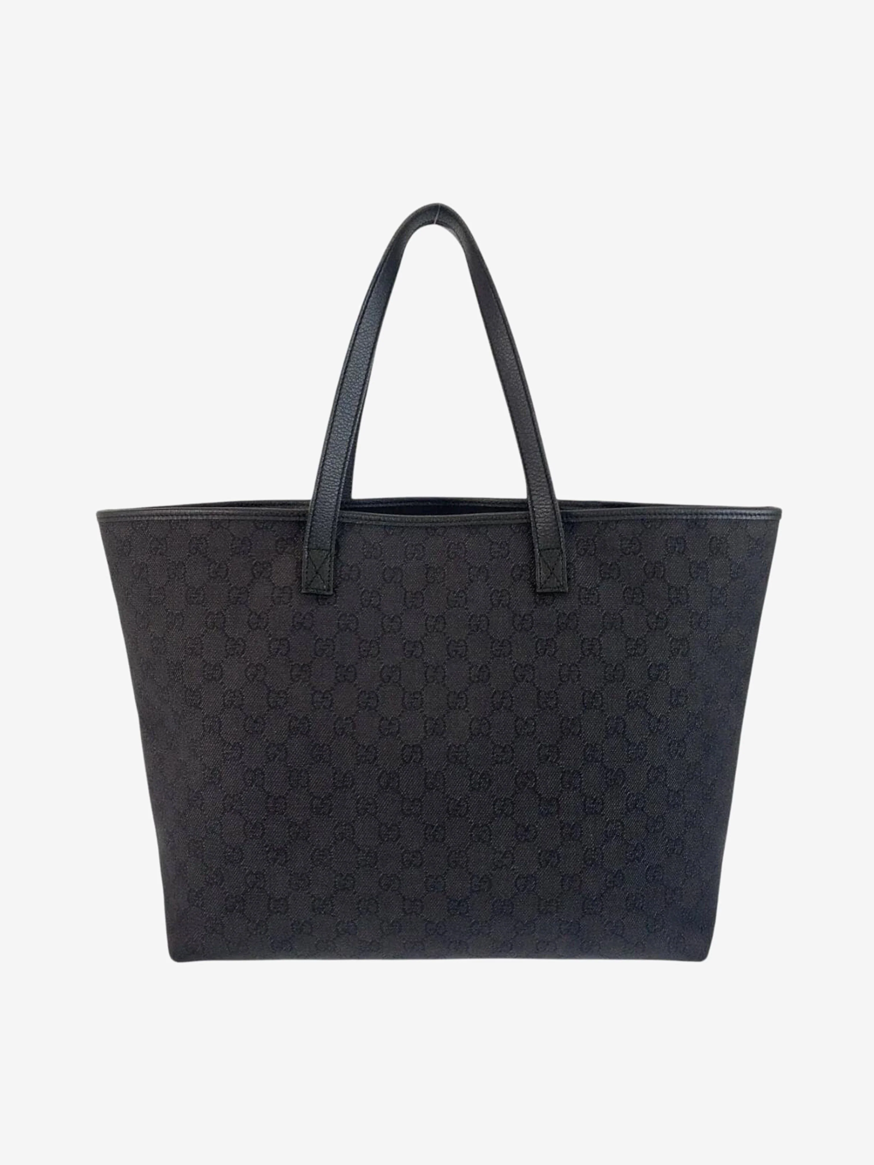 Black GG canvas and leather tote bag - Image 3
