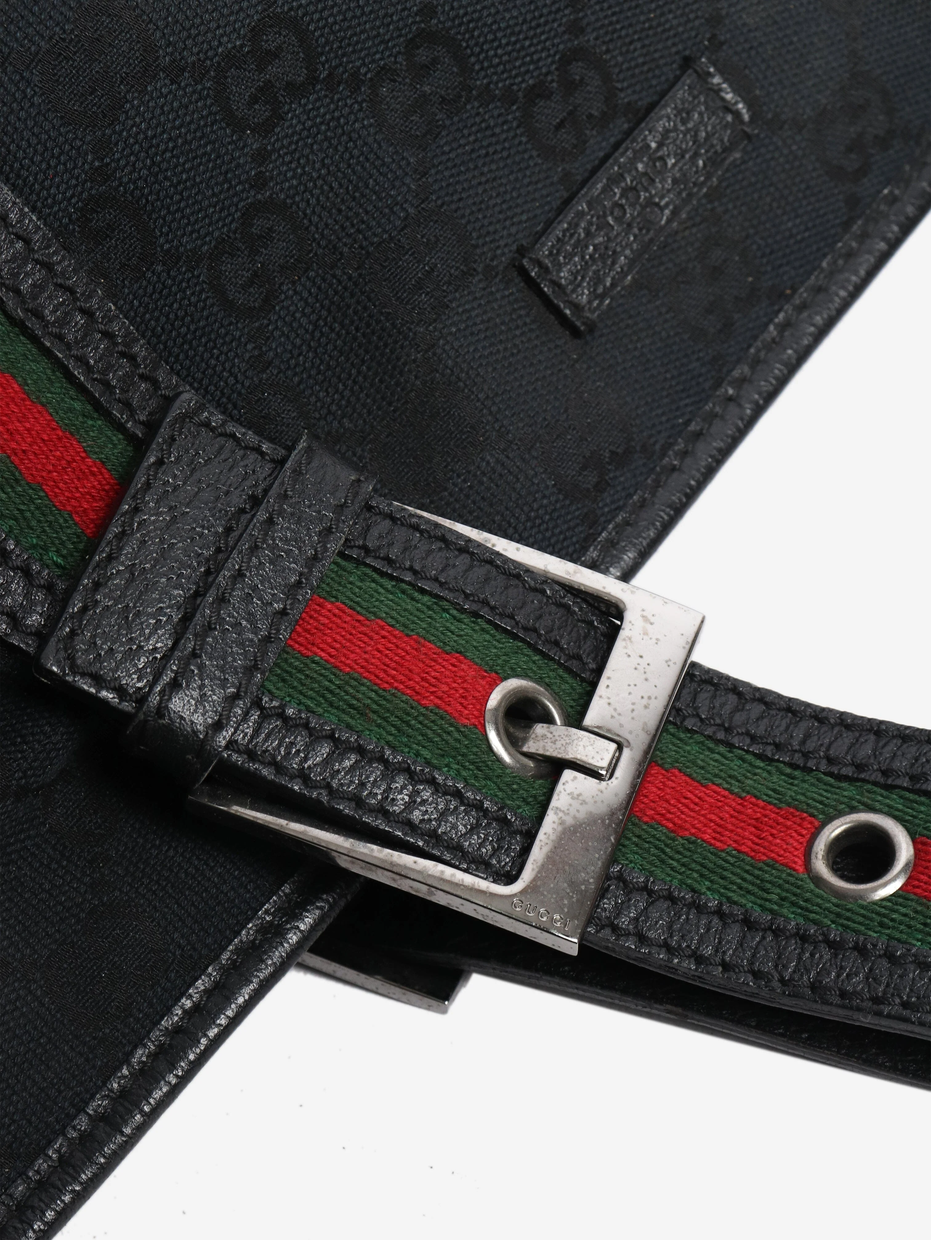 Black GG canvas belted handle bag - Image 5