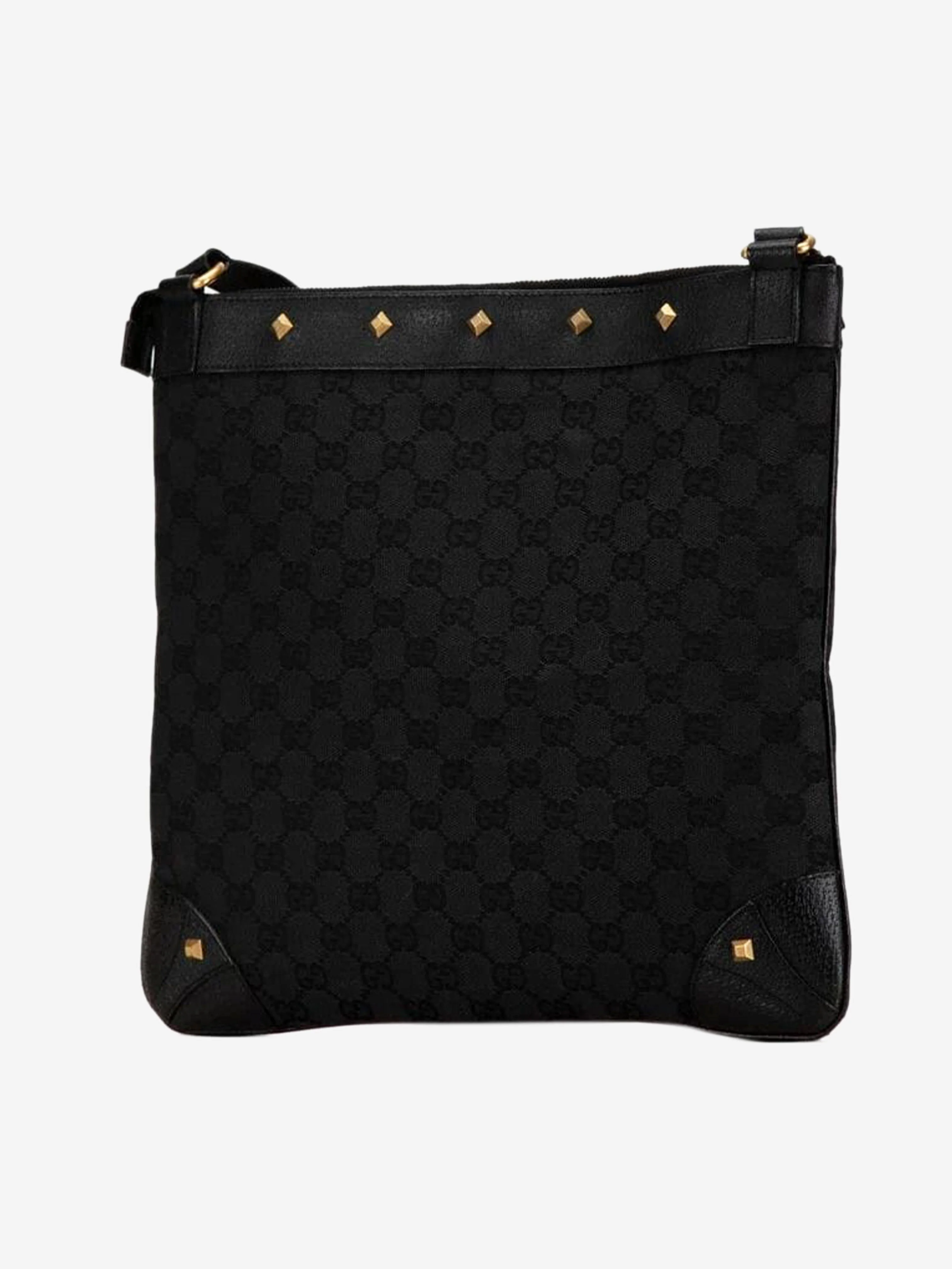 Black GG canvas studded shoulder bag - Image 3