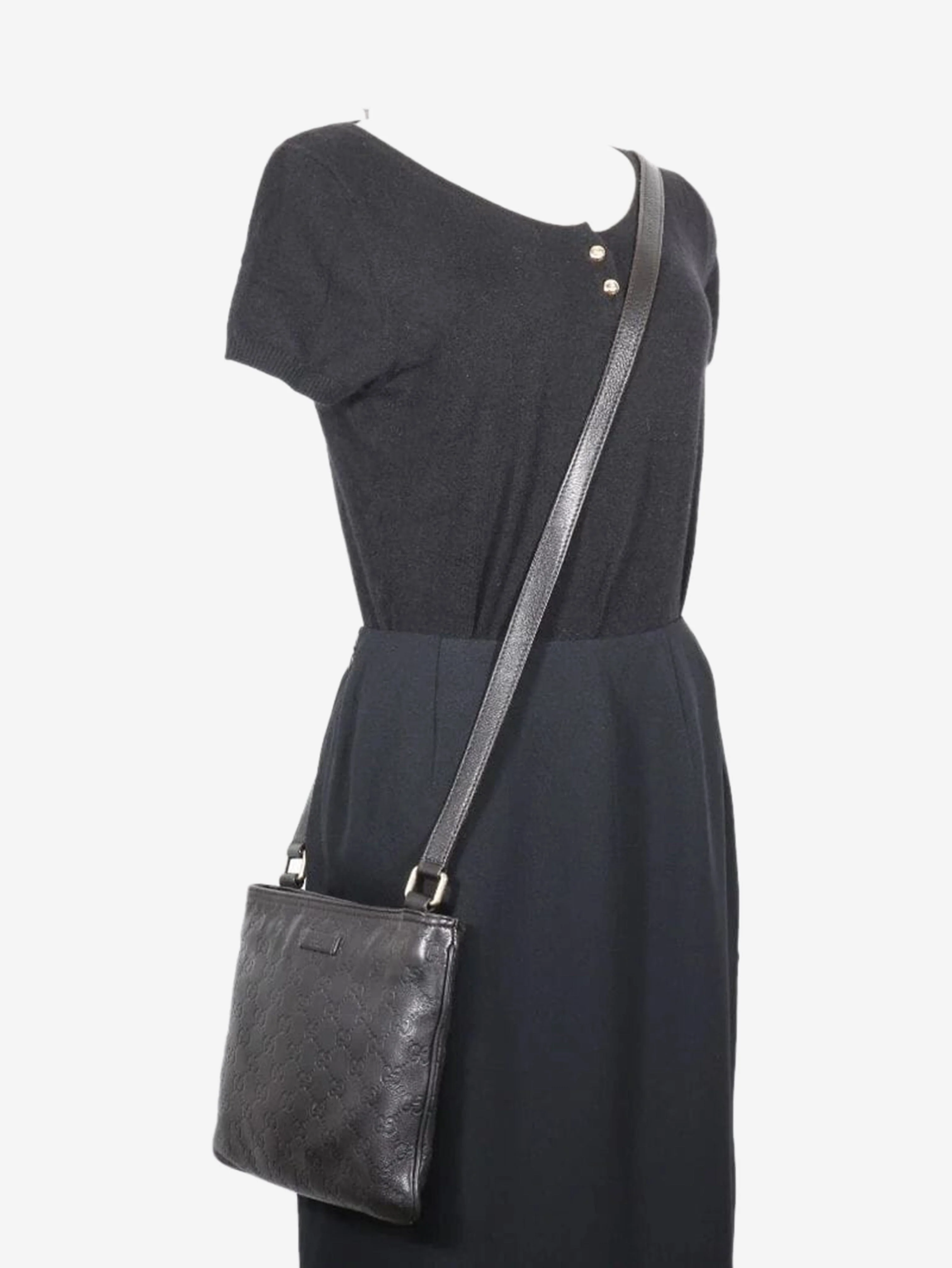 Black GG leather crossbody bag - Image 10