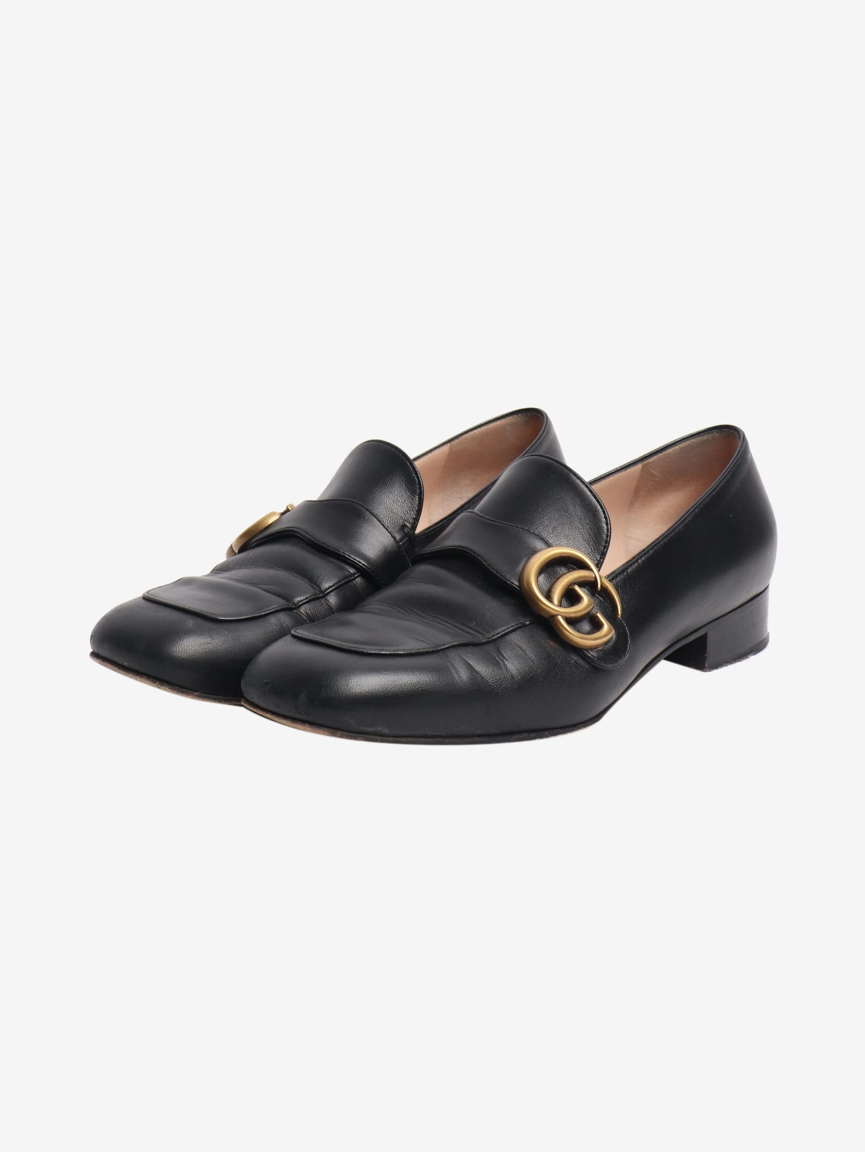 Black GG leather loafers - size EU 37.5 - Image 2