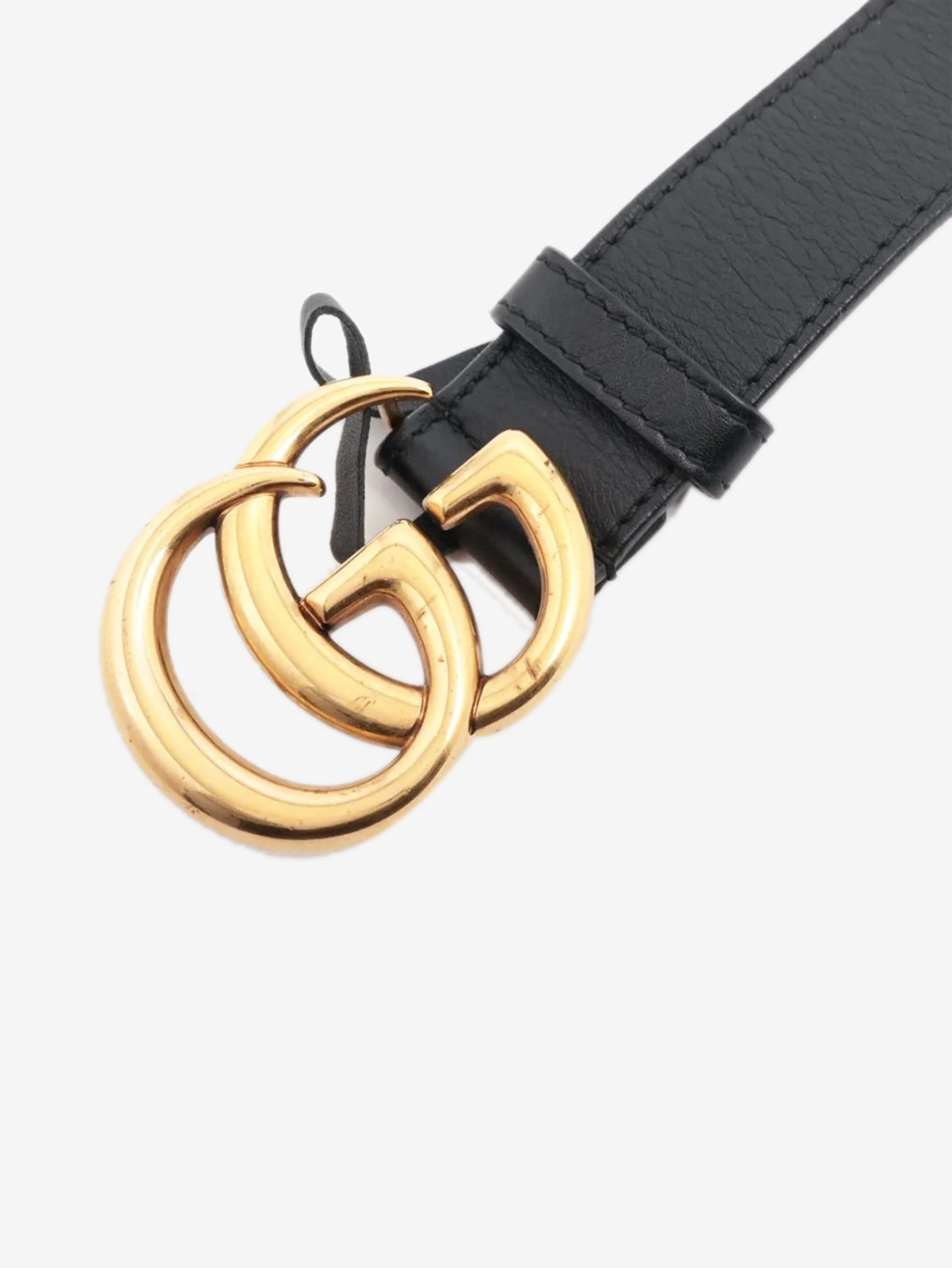 Black GG Marmont leather belt - Image 2