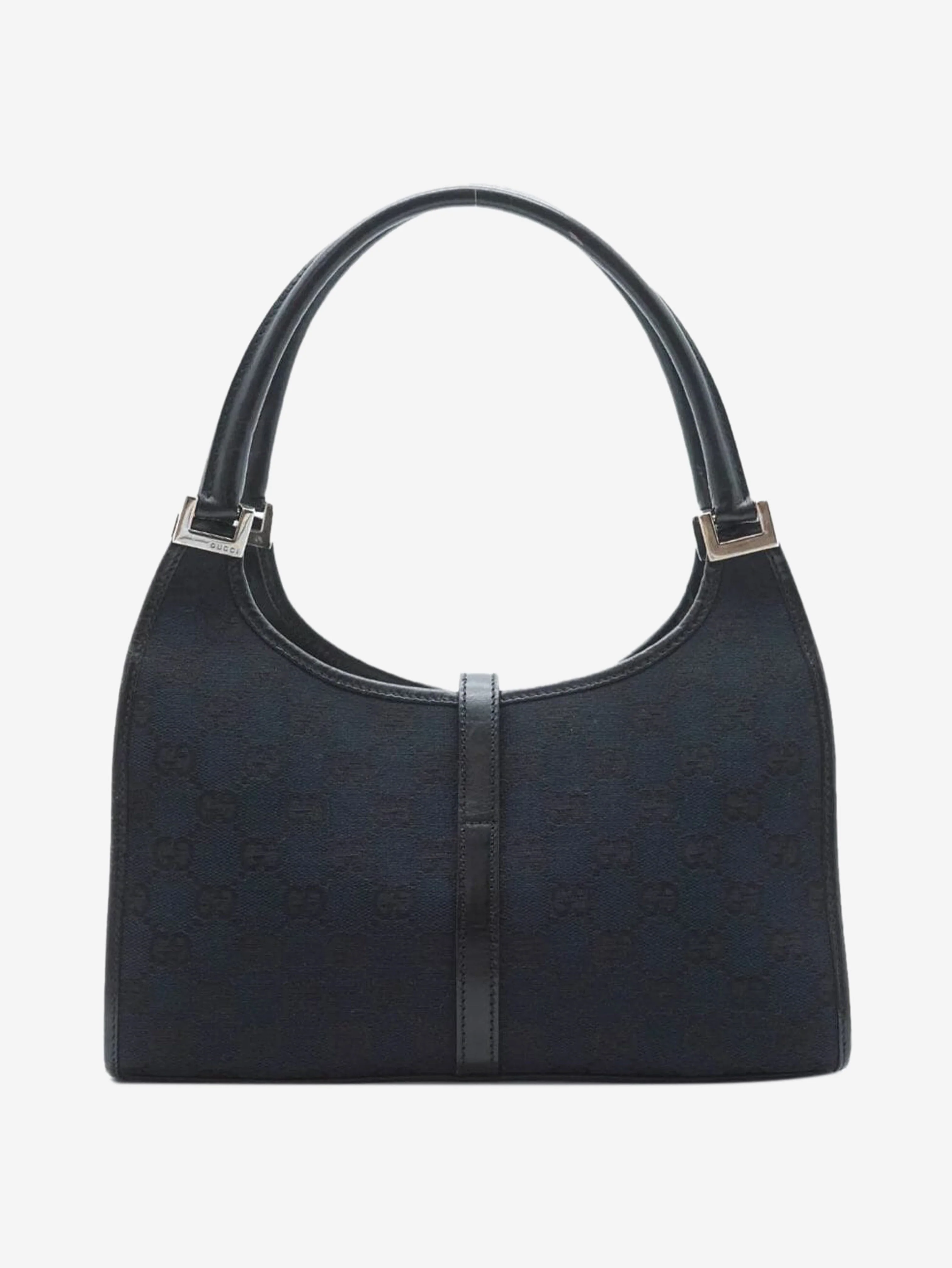 Black Jackie canvas and leather bag - Image 2