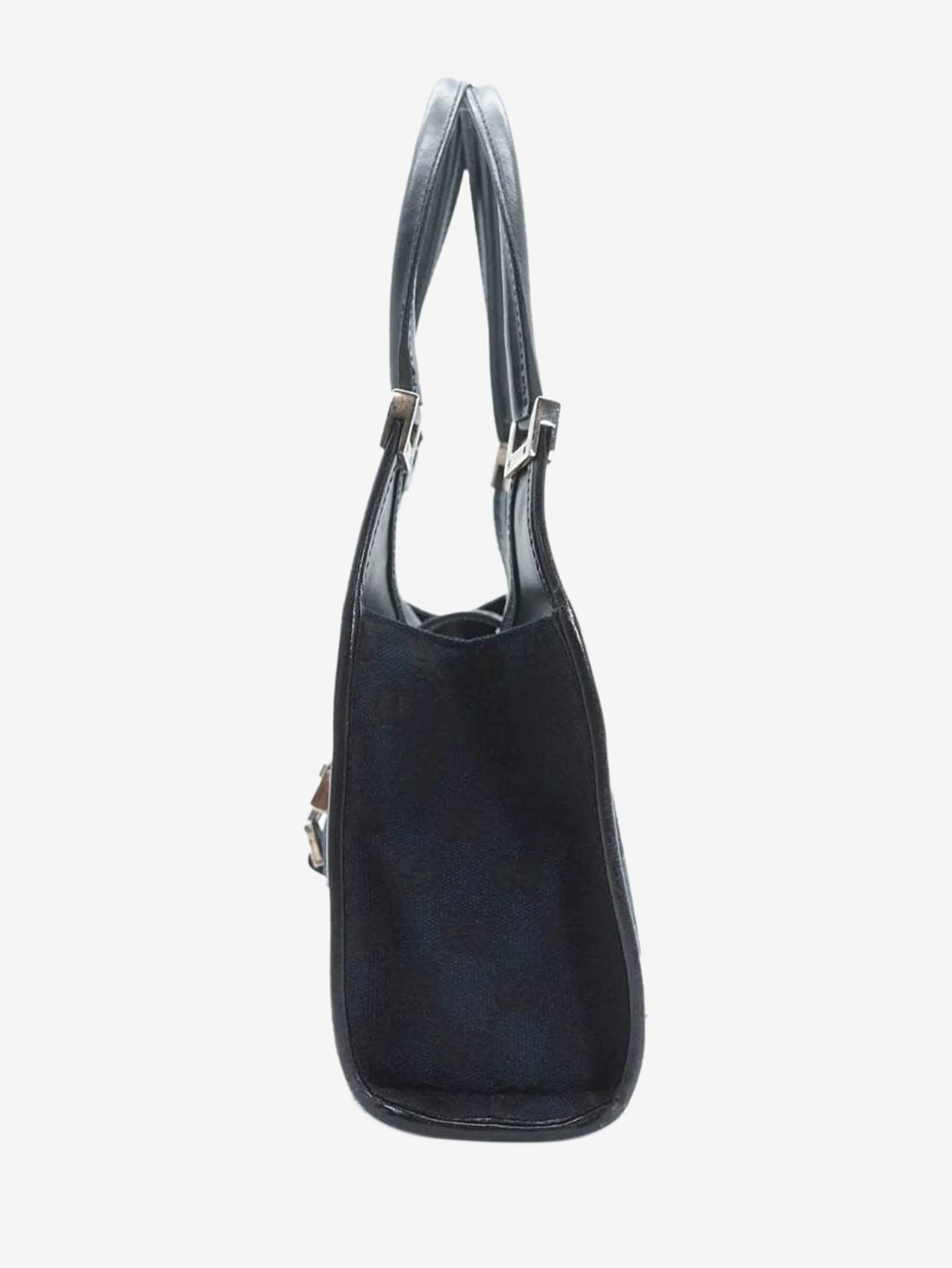 Black Jackie canvas and leather bag - Image 5
