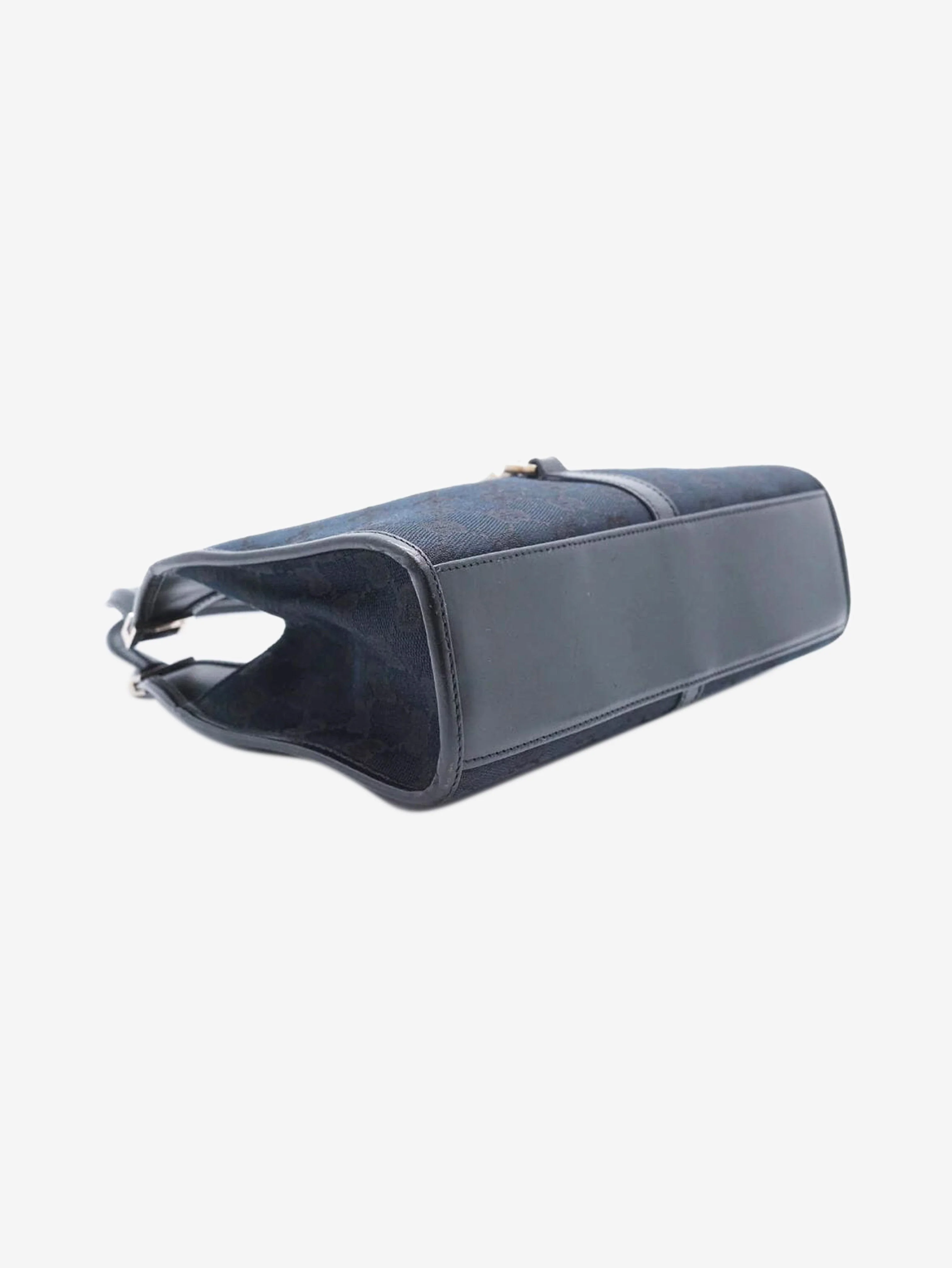 Black Jackie canvas and leather bag - Image 8