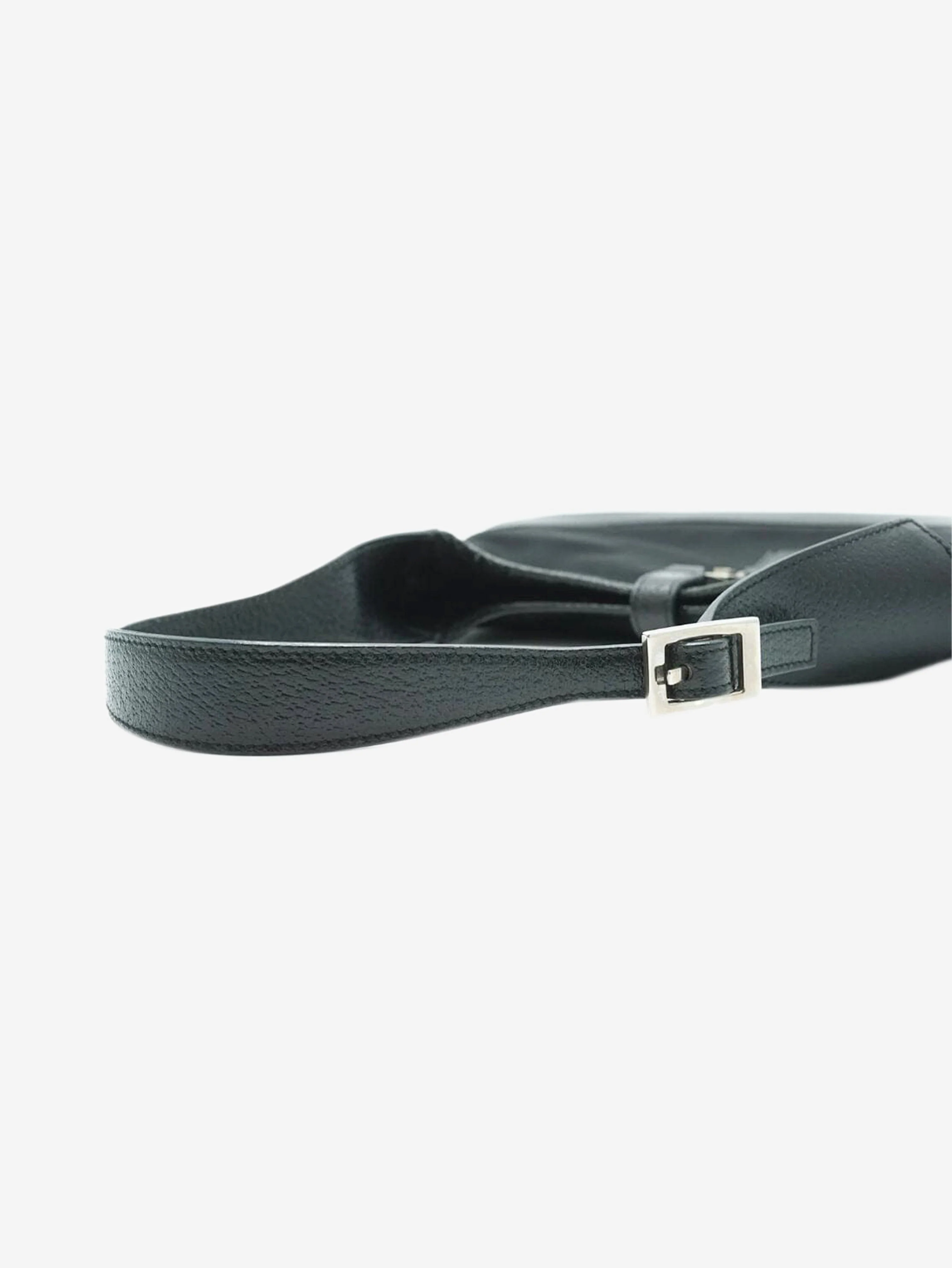 Black mini Jackie canvas and leather bag - Image 10