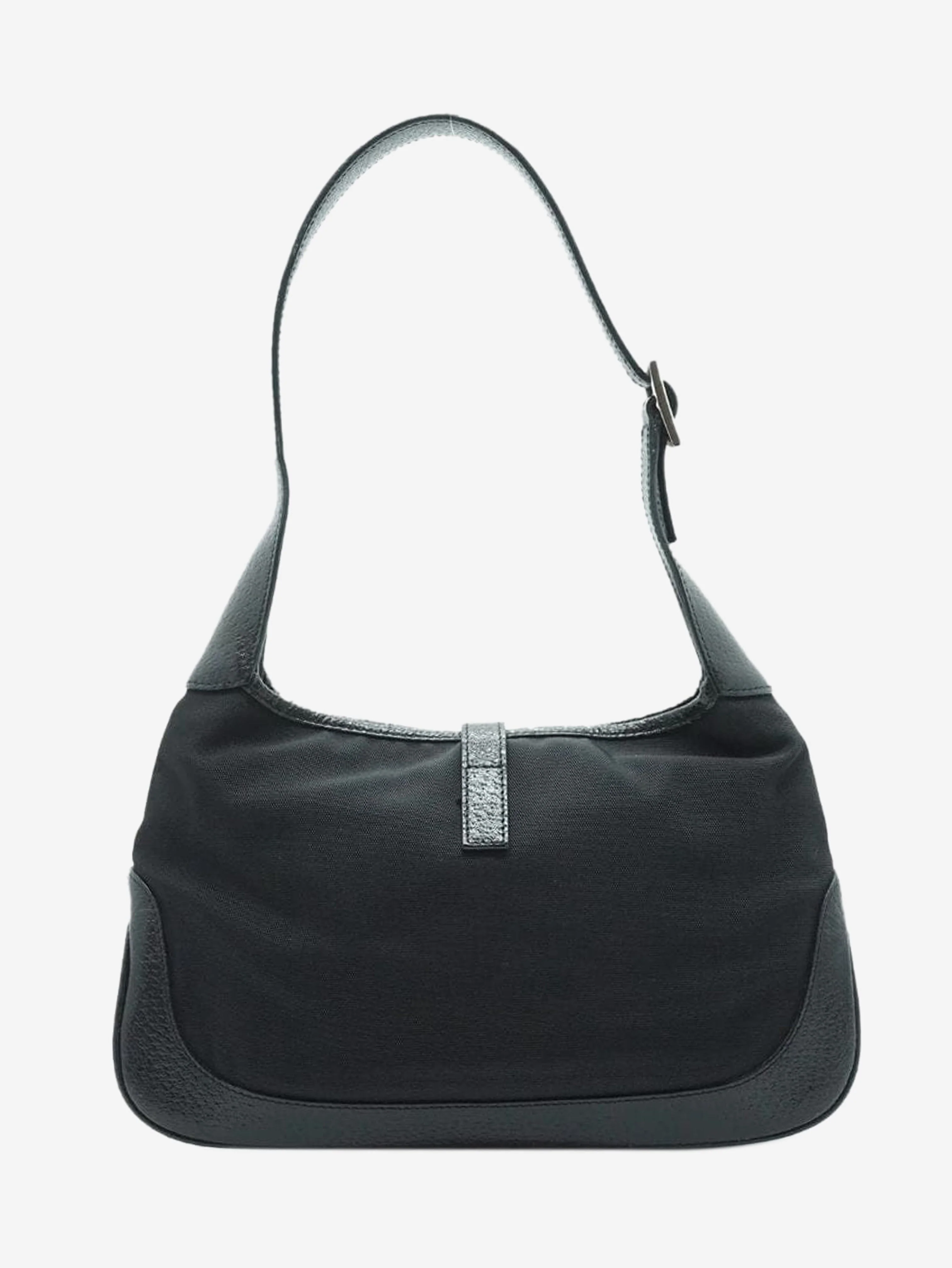 Black mini Jackie canvas and leather bag - Image 3