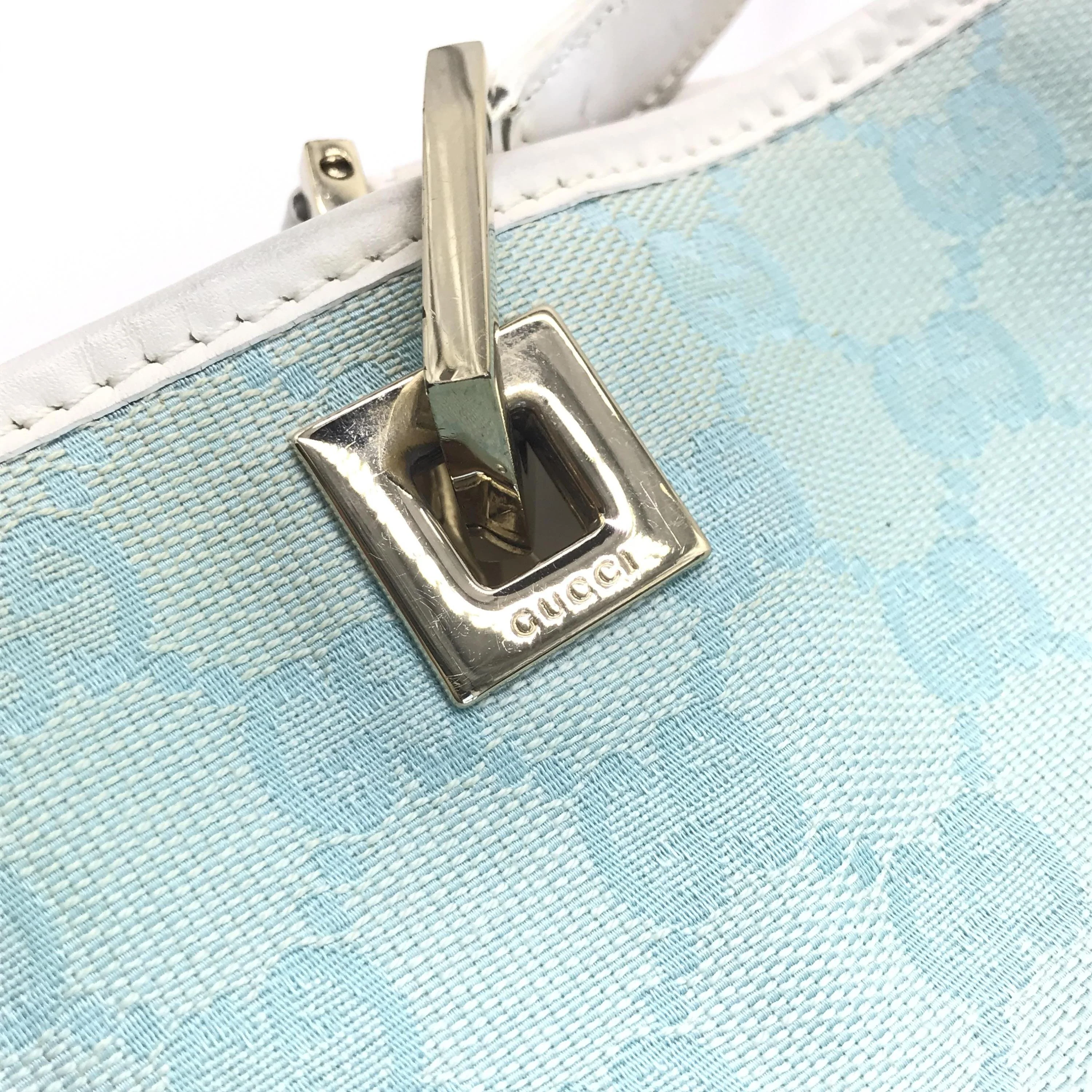 Blue GG Monogram tote bag - Image 4
