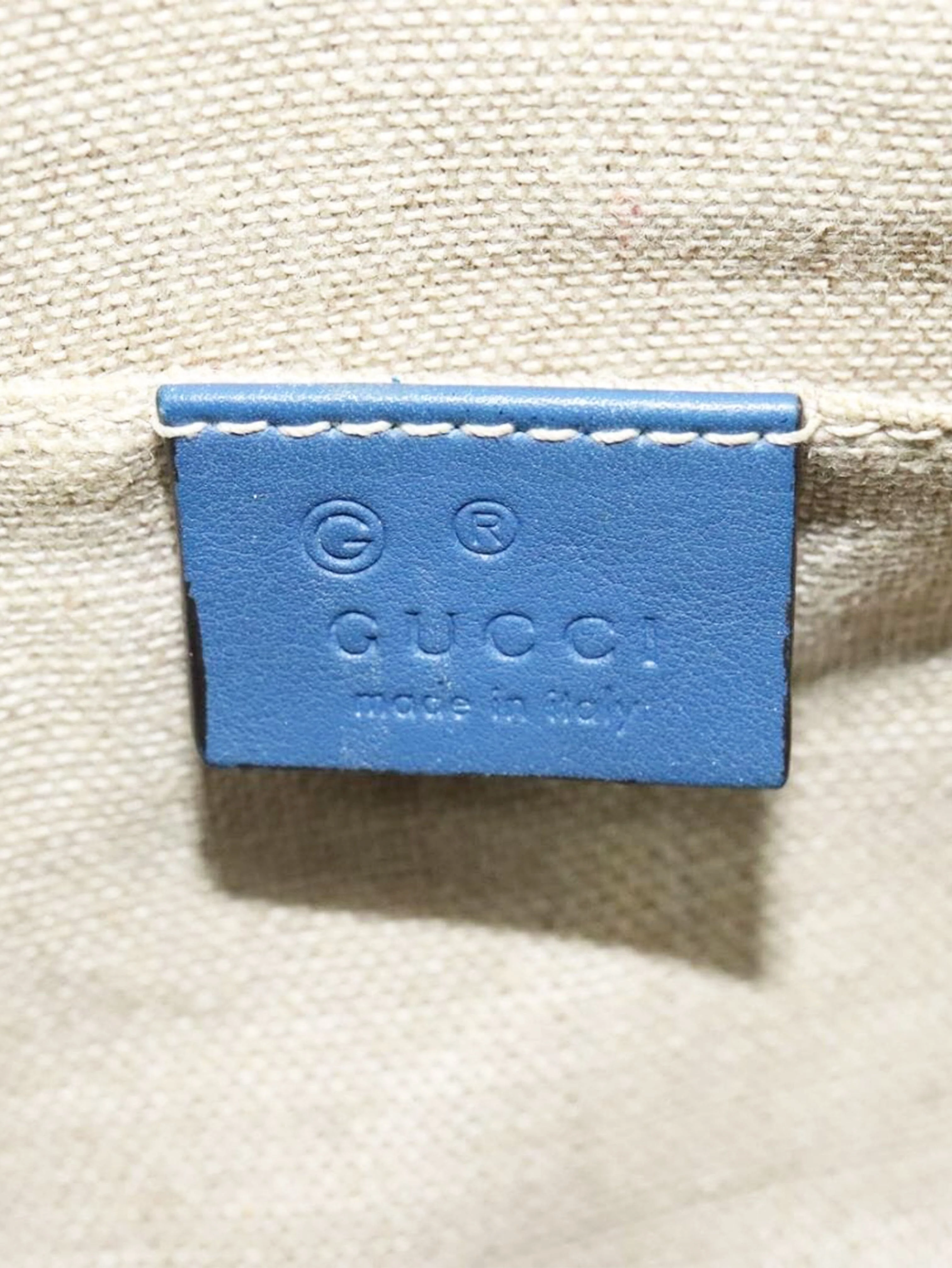 Blue micro GG Guccissima bag - Image 16