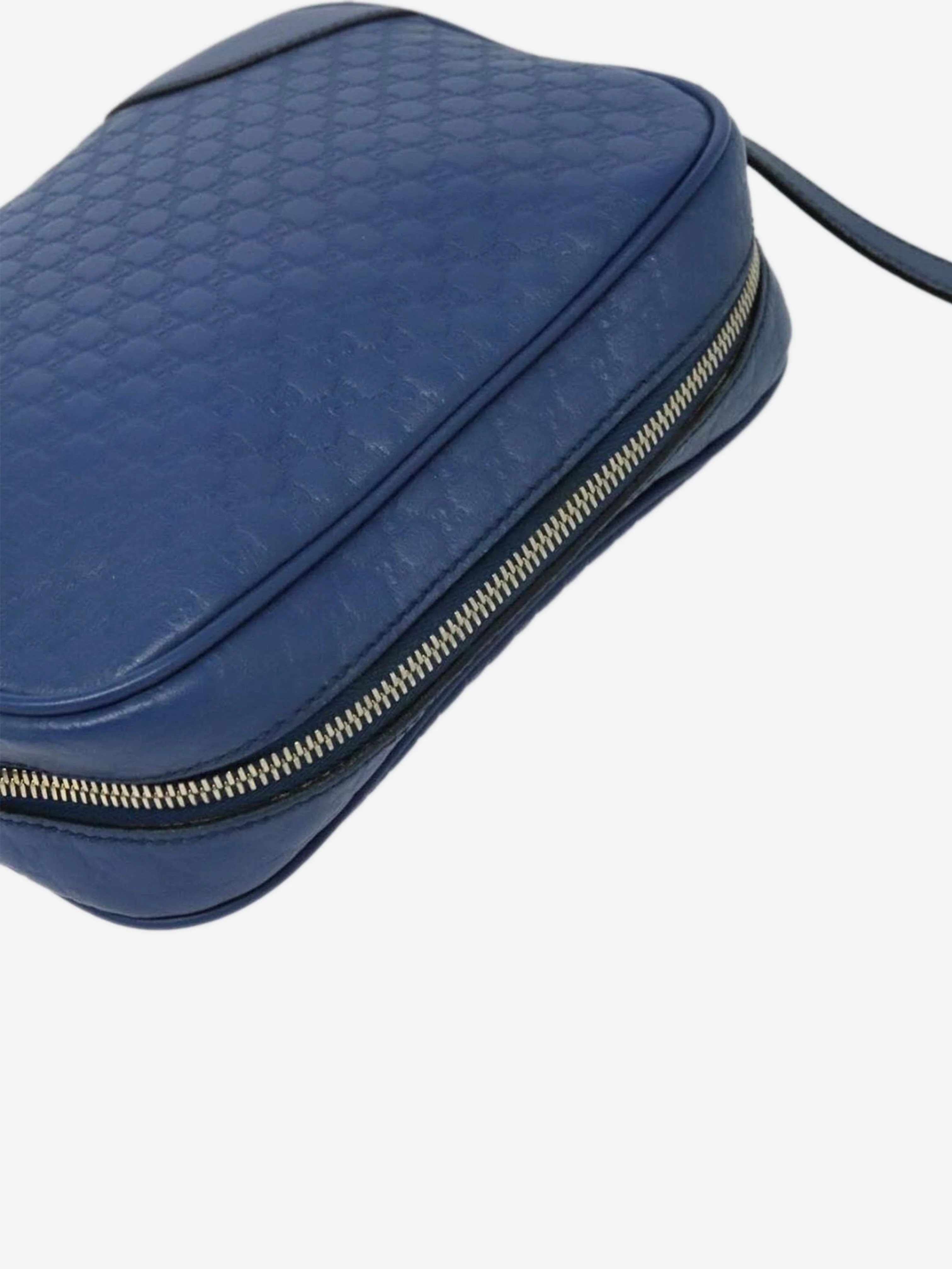 Blue micro GG Guccissima bag - Image 7
