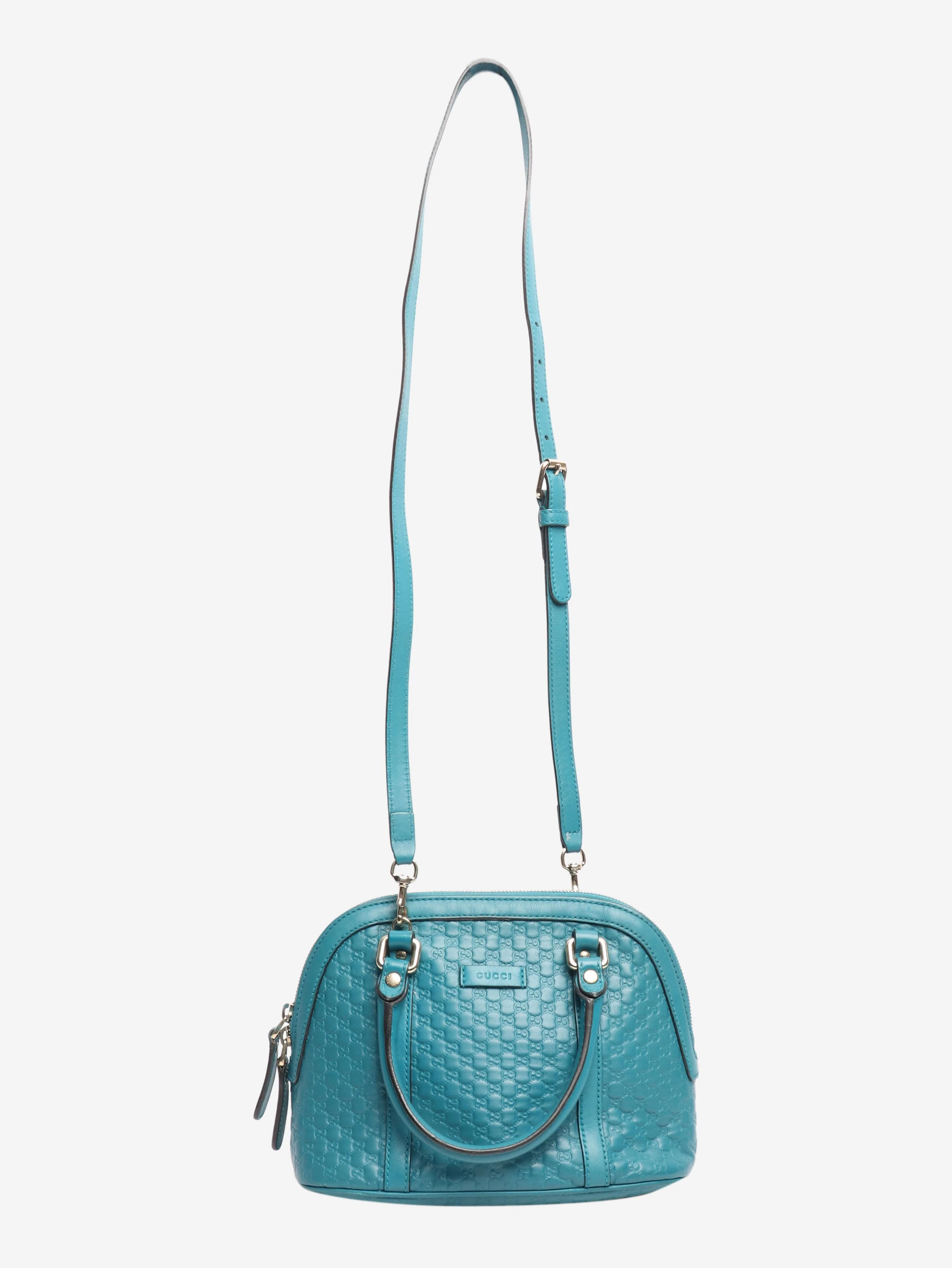 Blue Micro Guccissima leather 2way bag - Image 2