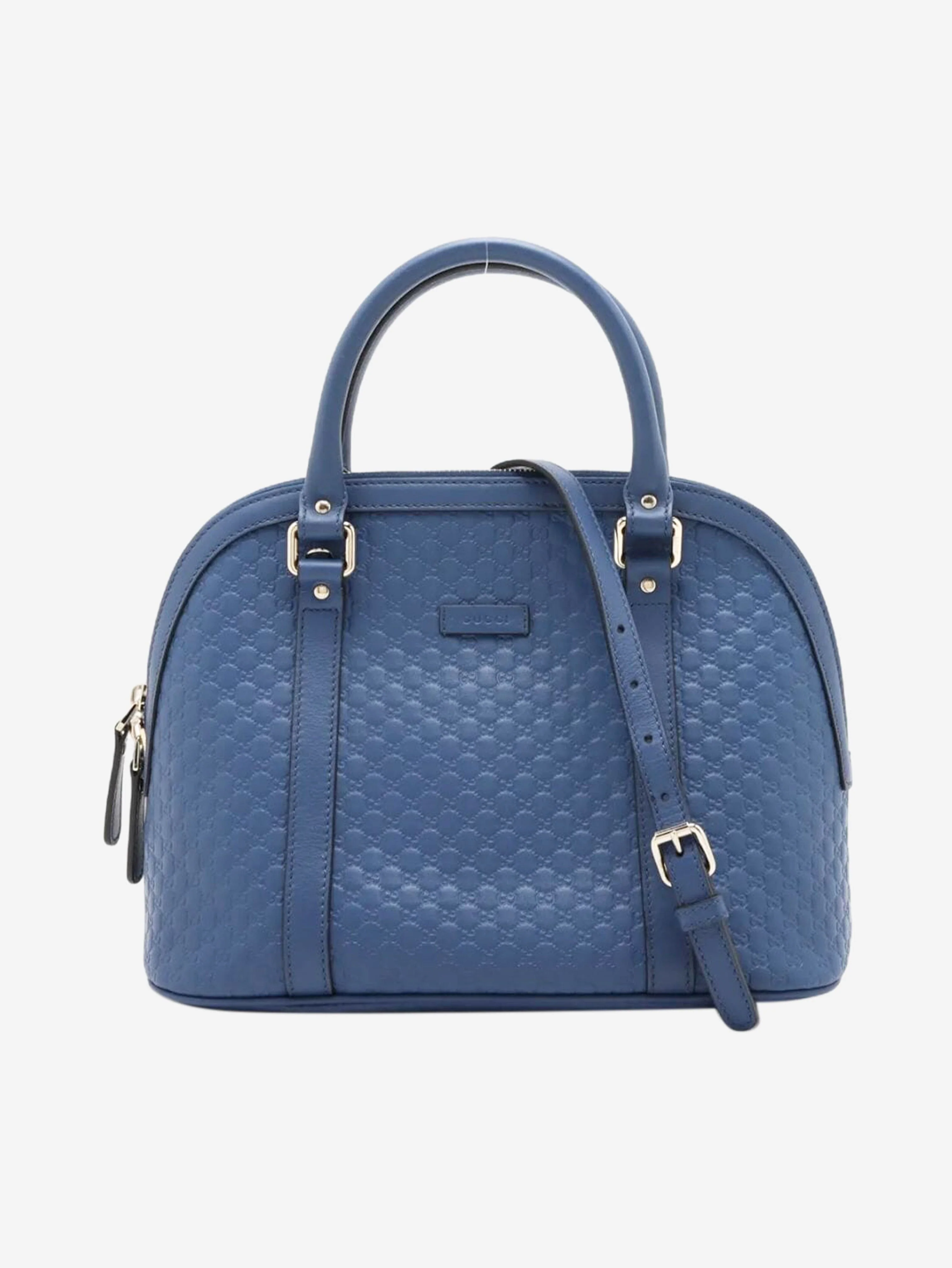 Blue micro Guccissima leather 2way bag