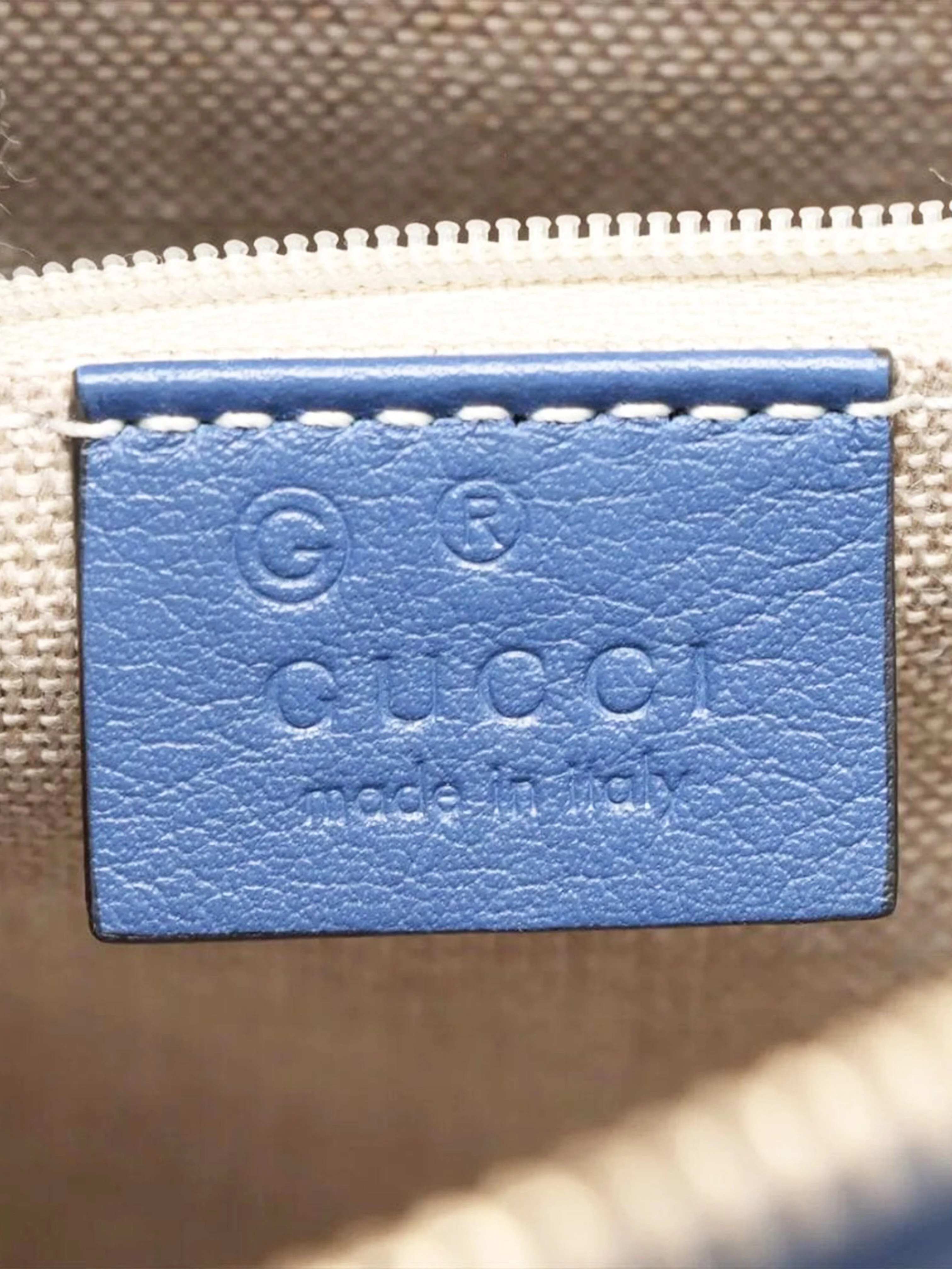 Blue micro Guccissima leather 2way bag - Image 12